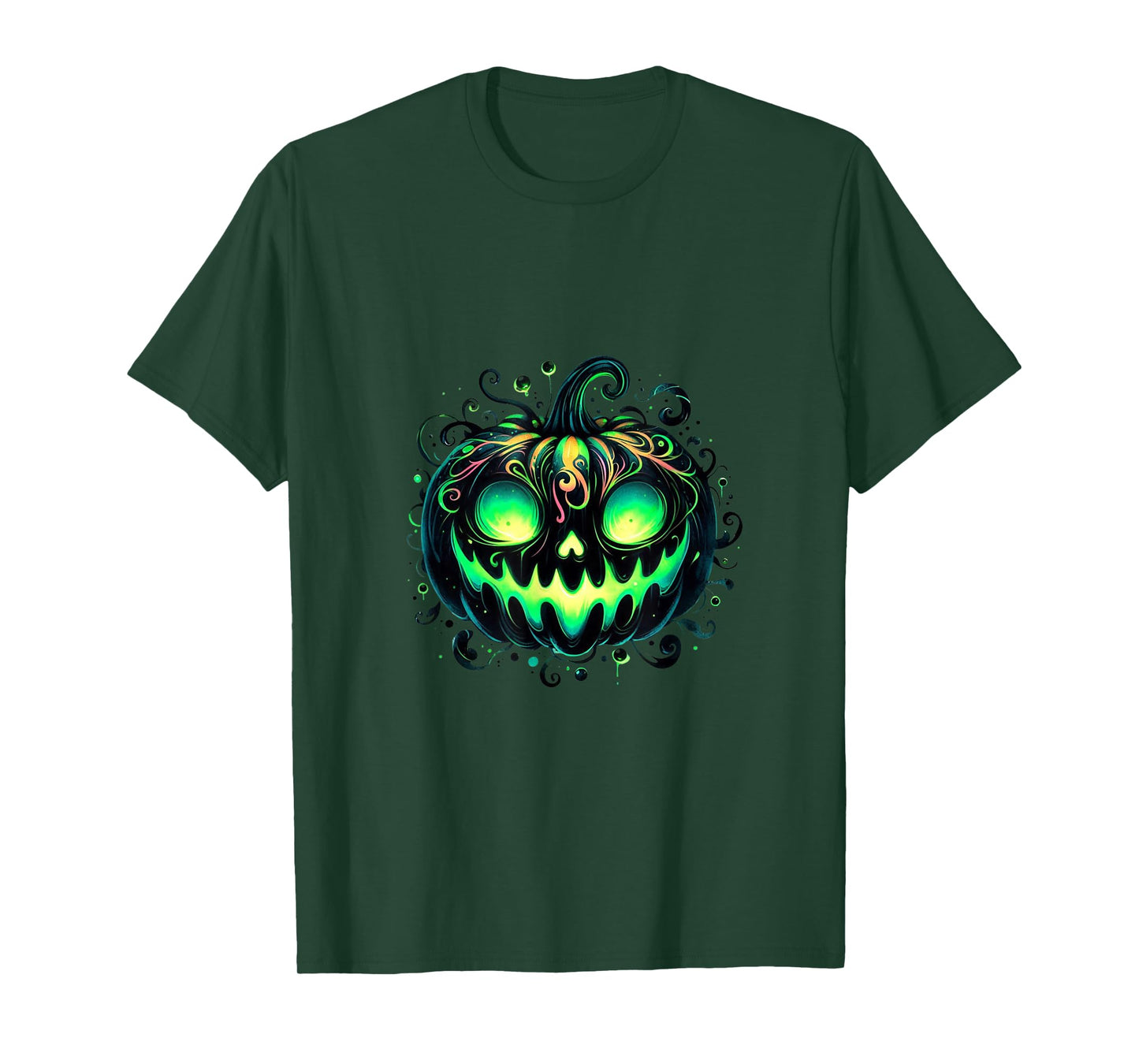 Amazing Spooky Creepy Halloween Full Moon Pumpkin T-Shirt