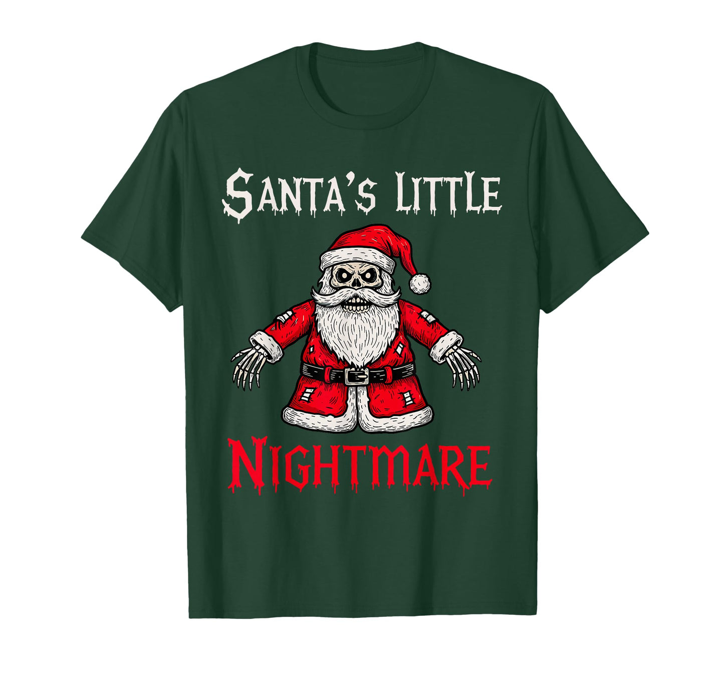 Naughty Gothic Christmas Santa Skeleton Gothmas T-Shirt
