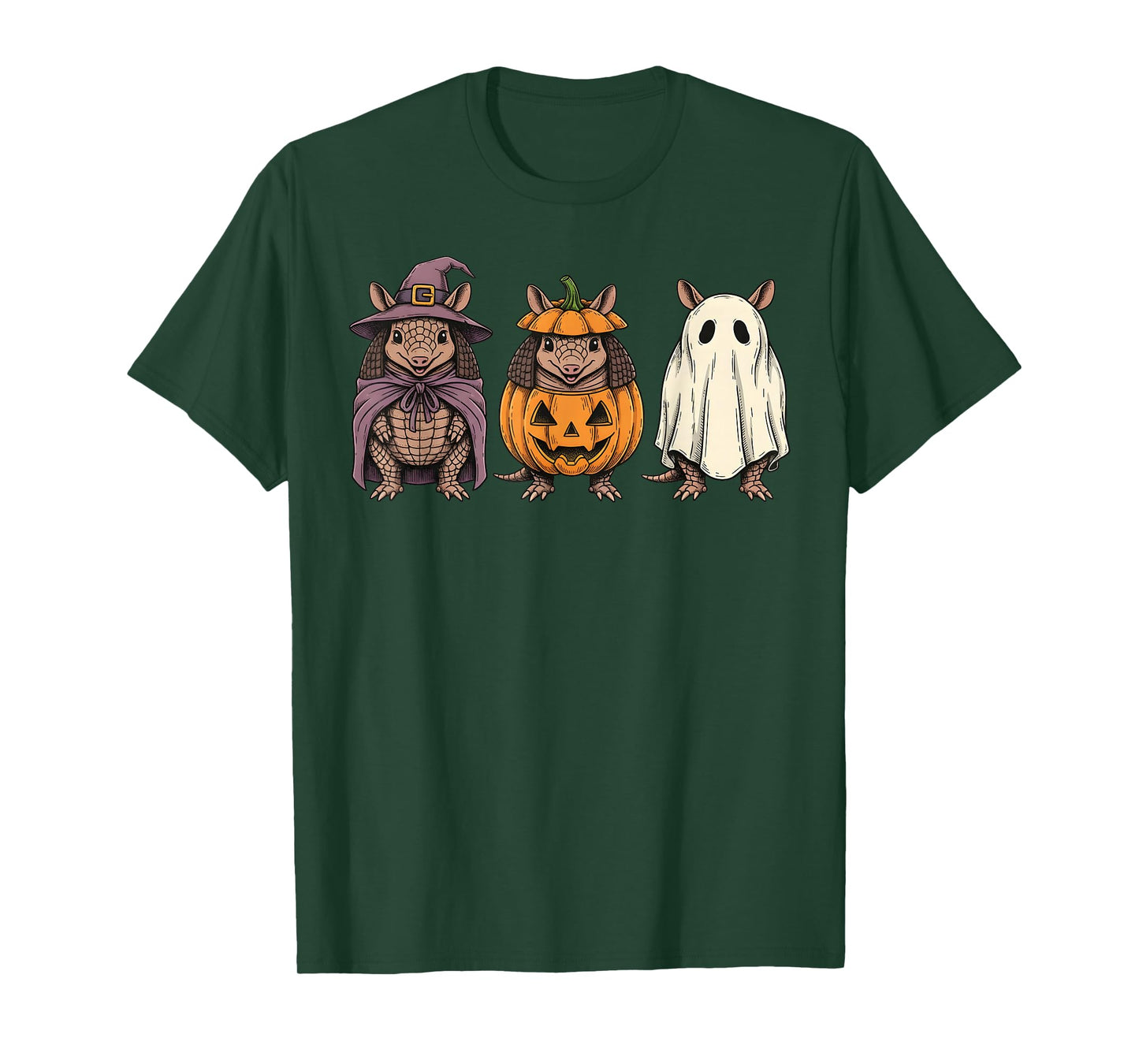 Spooky Ghost Armadillo Lover Pumpkin Halloween T-Shirt