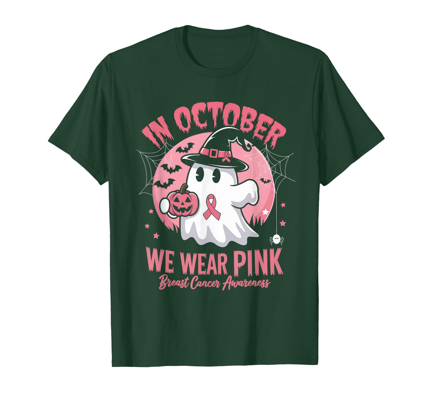 Breast Cancer Shirts Women Halloween October Wear Pink T-Shirt