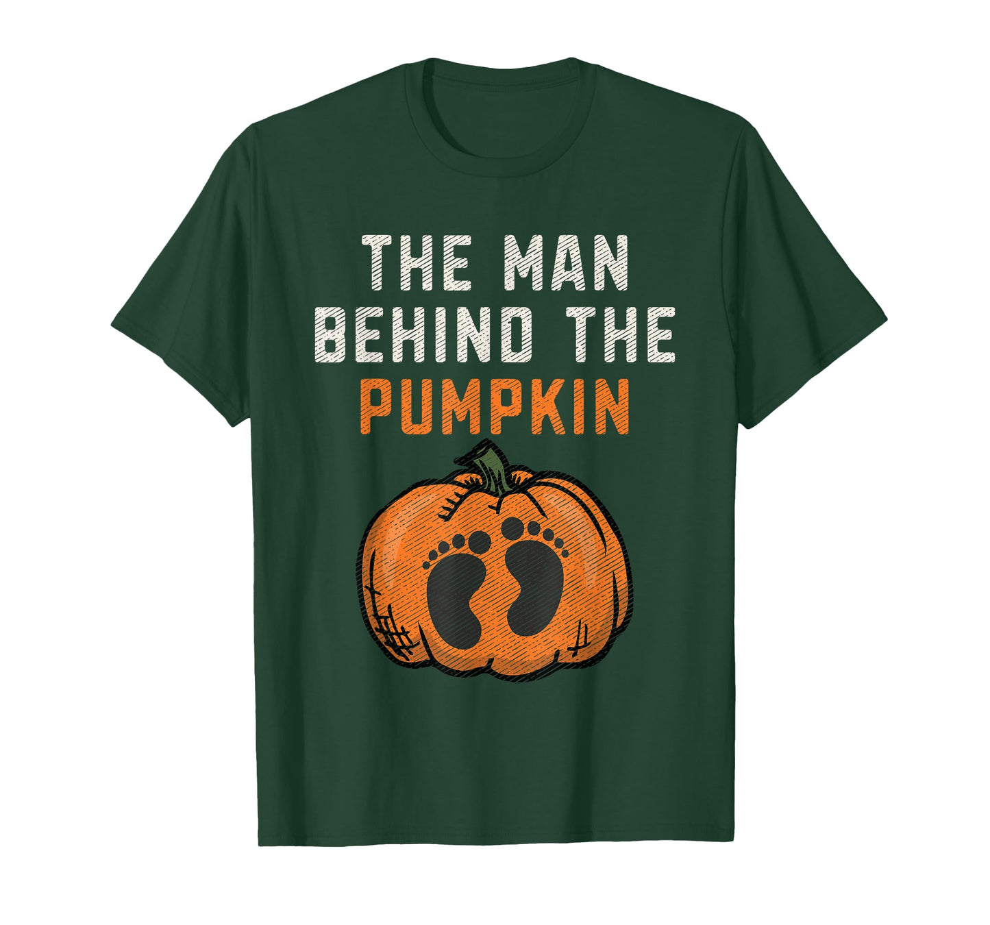 The Man Behind The Pumpkin Dad Halloween Pregnancy Reveal T-Shirt