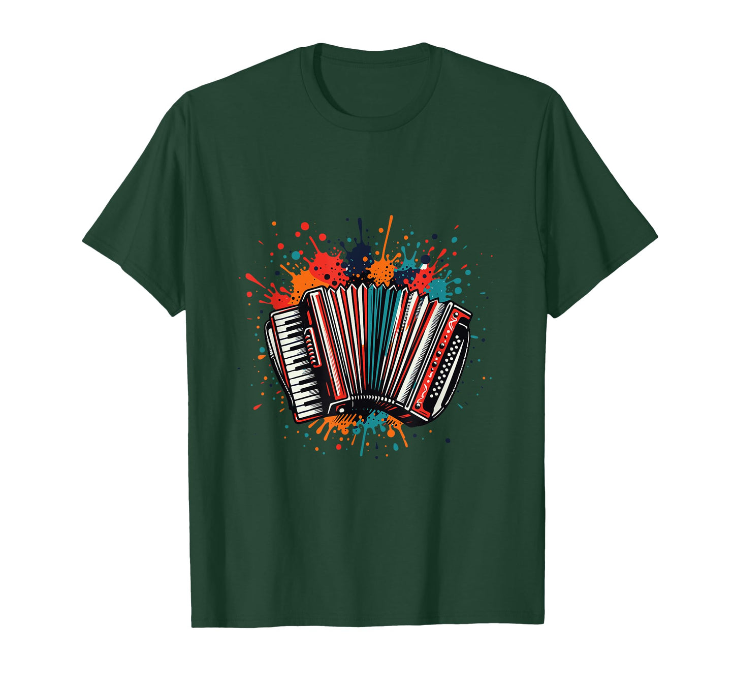 Retro Accordion Player Graphic Apparel for Music Lovers T-Shirt
