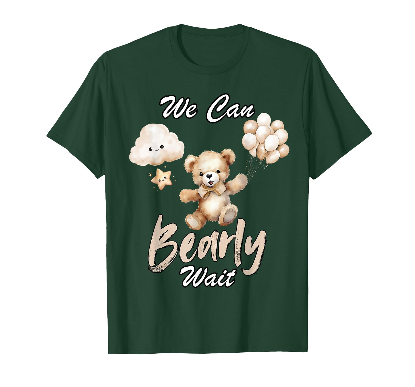 We Can Bearly Wait Gender Neutral Baby Shower Party T-Shirt