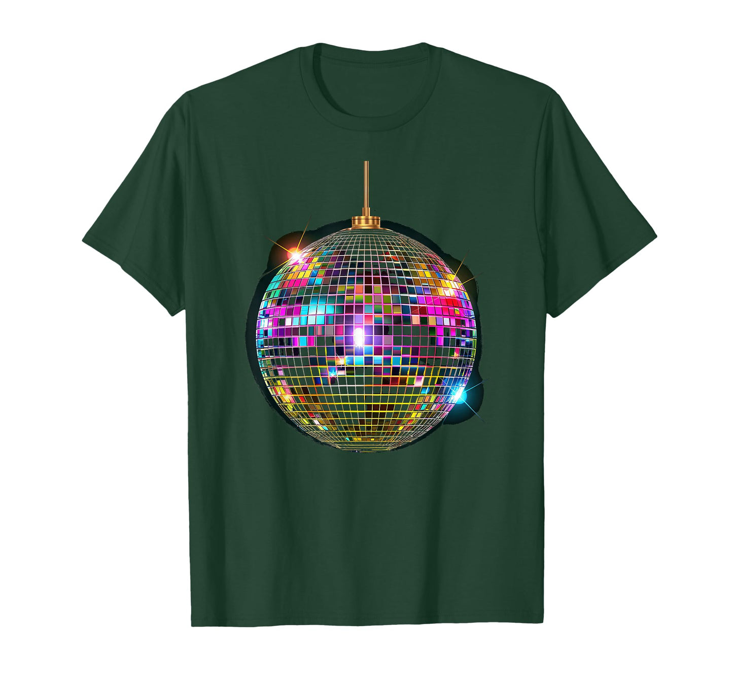 Coloured Disco Ball Vintage Retro House Disco Ball Cool Party T-Shirt