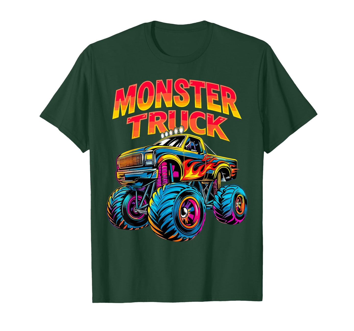 Monster Truck Retro Colorful T-Shirt