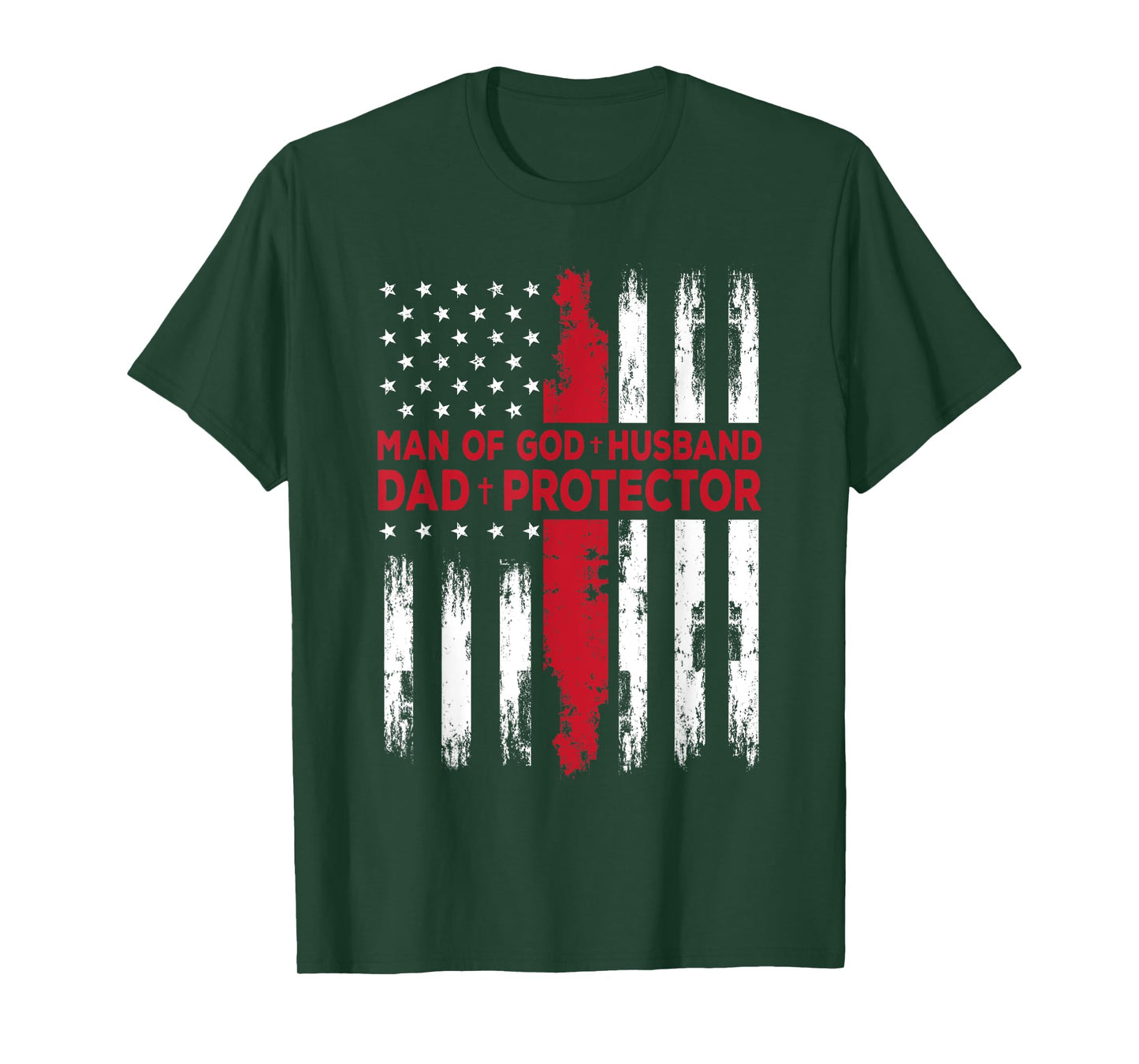 Jesus God Religious Man of God Husband Dad Protector T-Shirt
