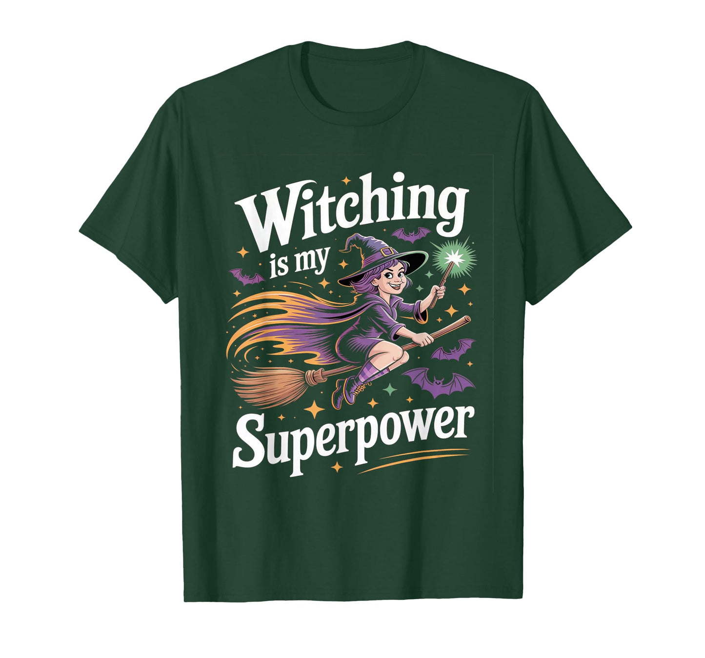 Witching is My Superpower Halloween Costume Women's Design T-Shirt