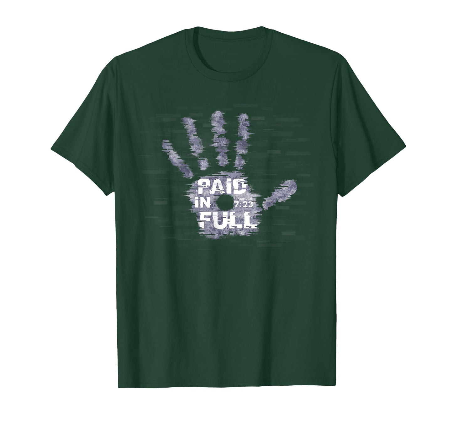 Paid in Full Jesus Nail Hand Print T Shirt Christian Gift