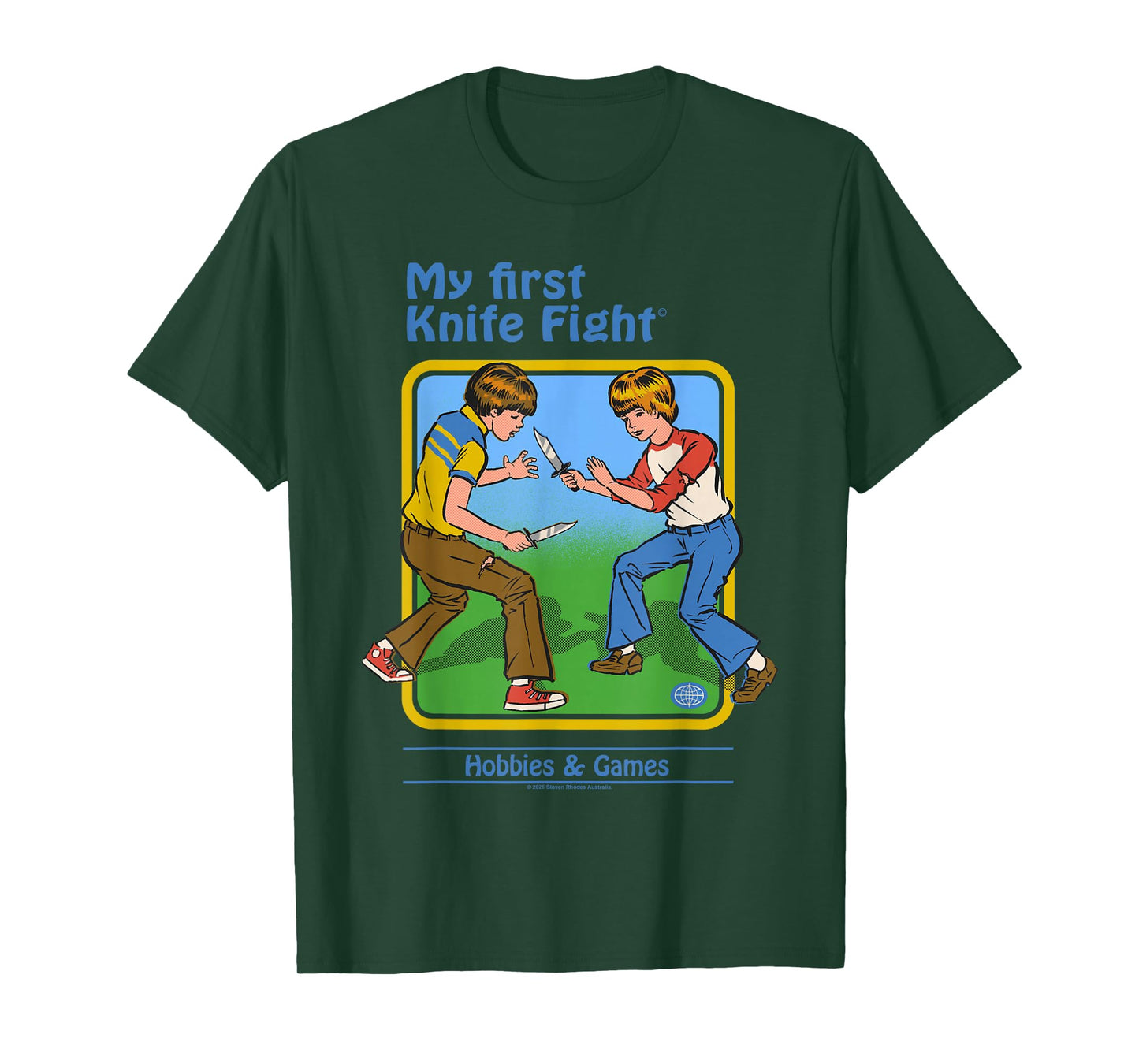 First Knife Fight Sarcastic Retro Vintage Funny Adult Humor T-Shirt