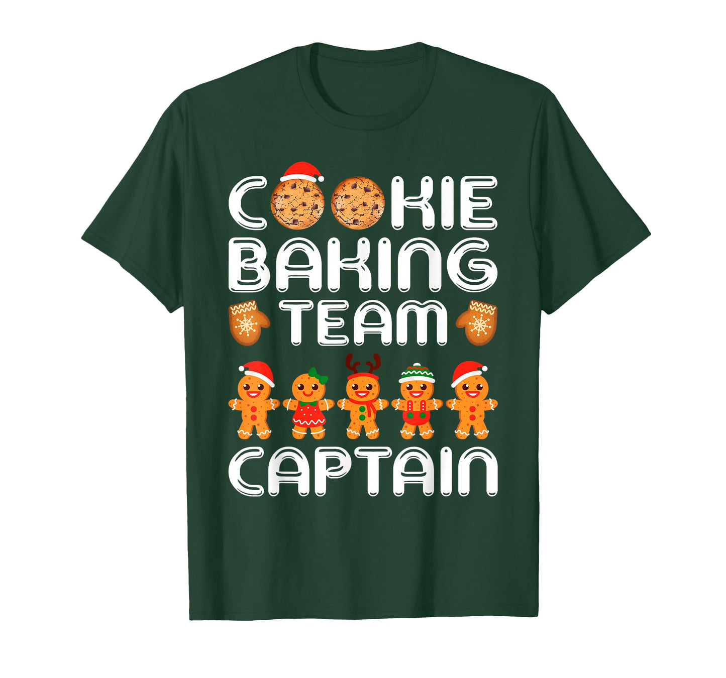 Cookie Baking Team Captain Gingerbread Christmas Pajamas T-Shirt