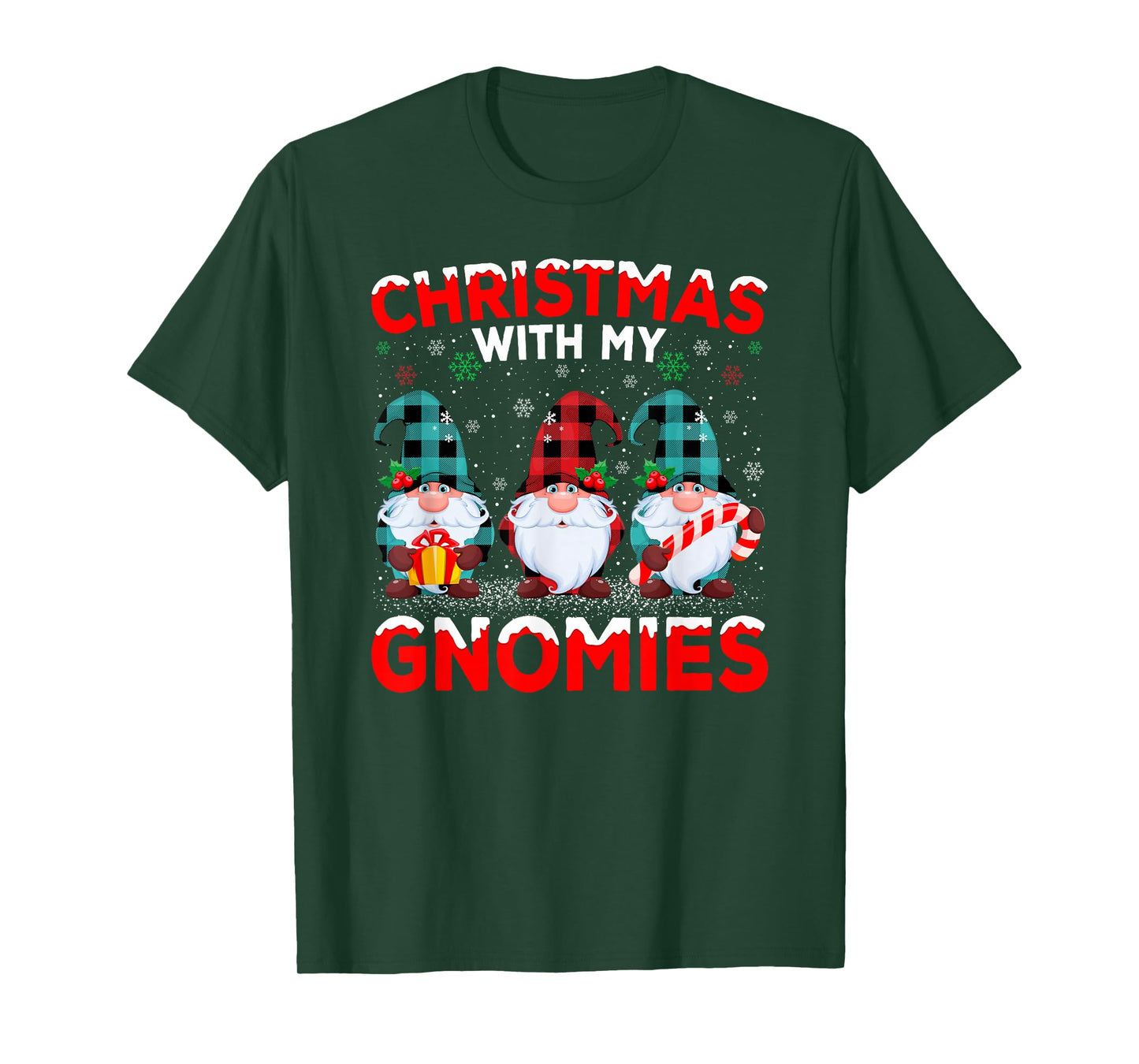 Christmas with My Gnomies Matching Family Gnomes Xmas T-Shirt