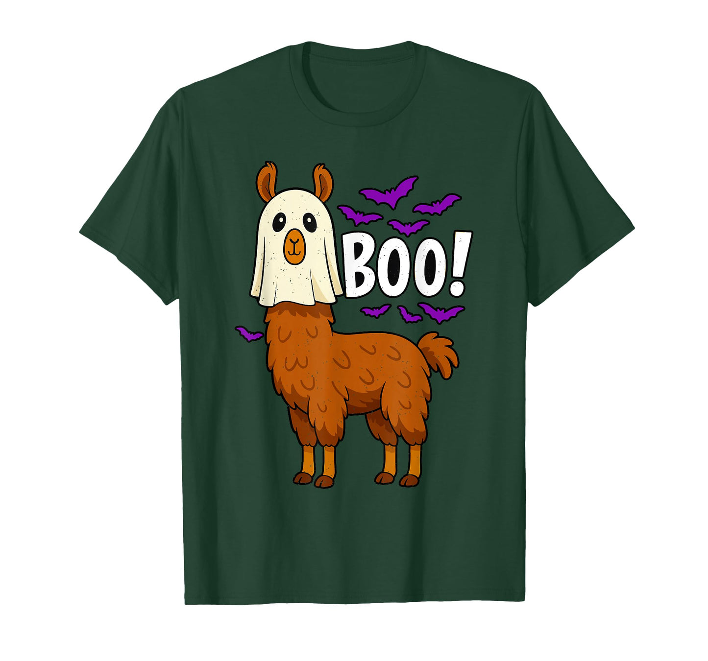 Boo Ghost Llama Halloween Funny Zoo Animal Wildlife Spooky T-Shirt