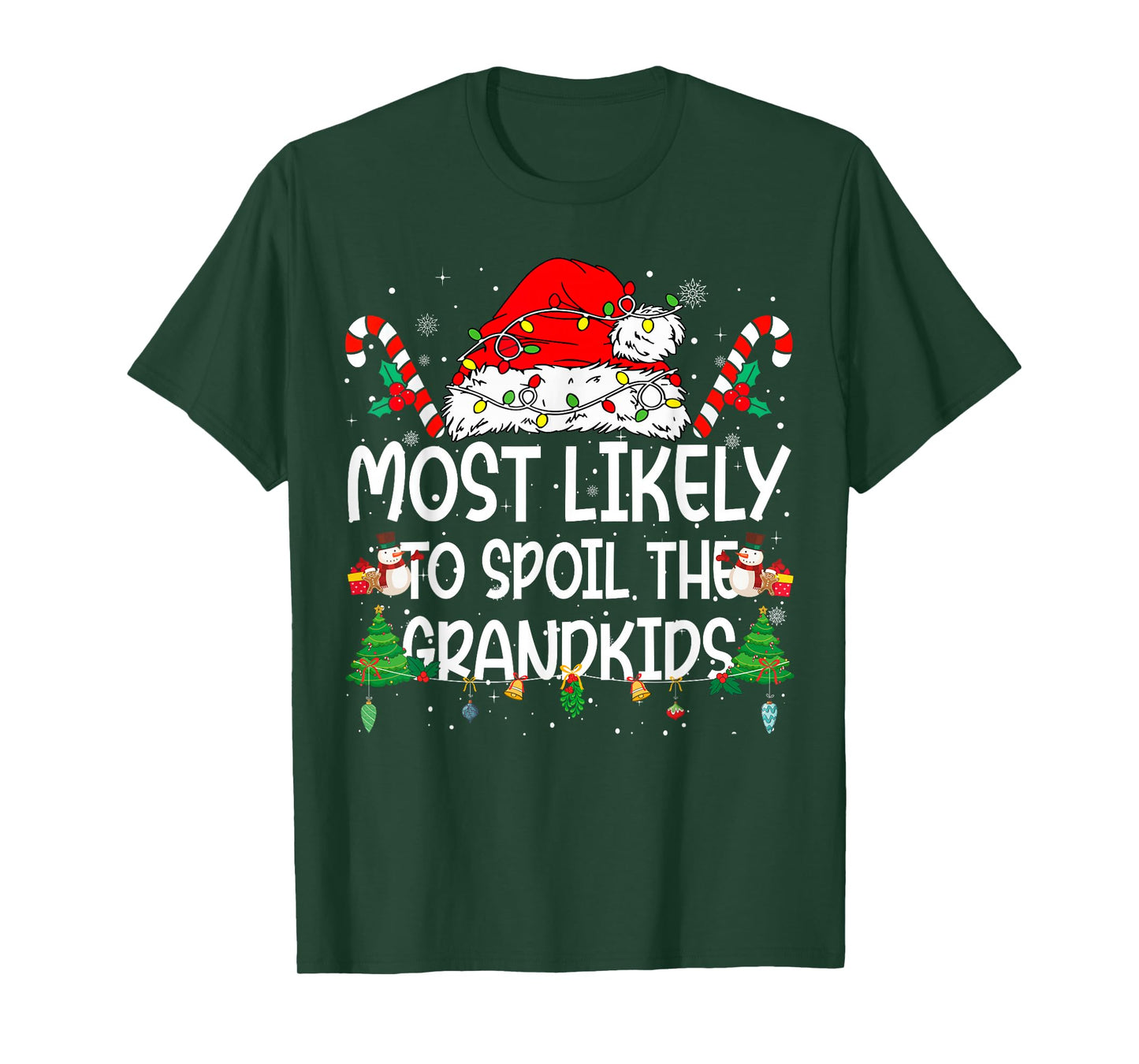 Family Matching Xmas Most Likely to Spoil The Grandkids T-Shirt