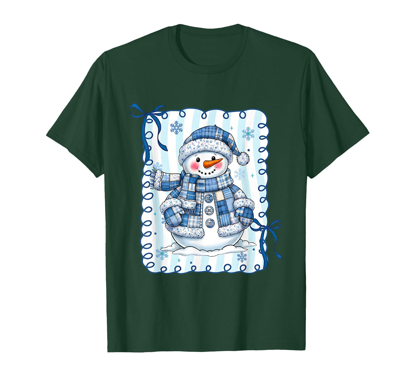 Funny Snowman Snowflake Merry Christmas Xmas Family Holiday T-Shirt