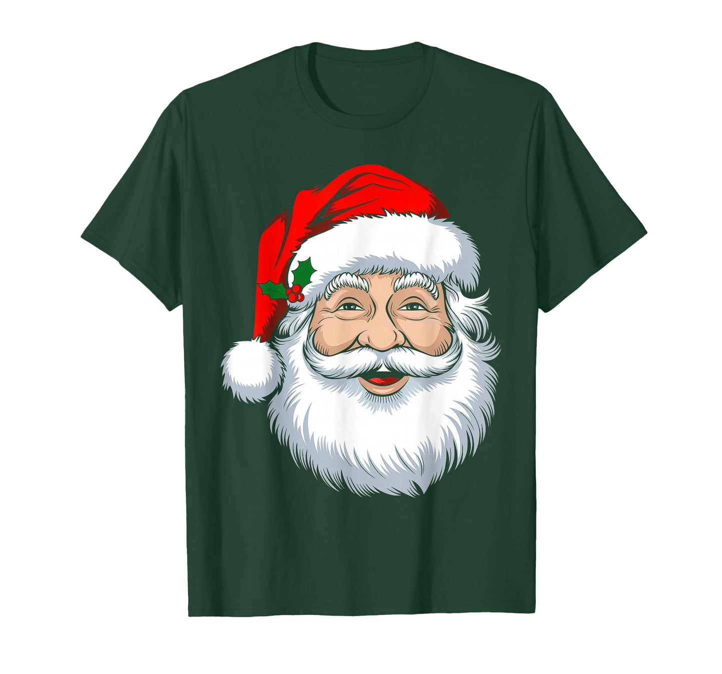 Funny Santa Face Christmas Family Matching Xmas Pajamas T-Shirt