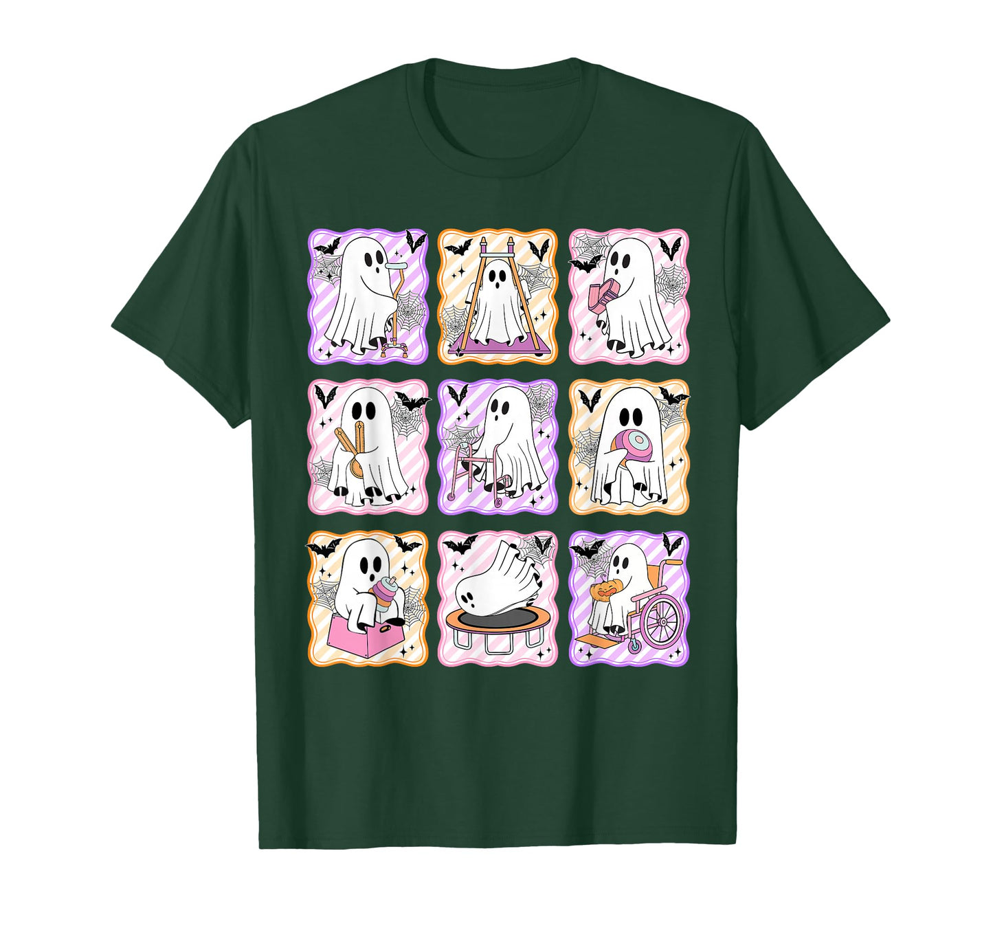 Occupational Therapy Halloween OT Retro Ghost Women Men Kids T-Shirt