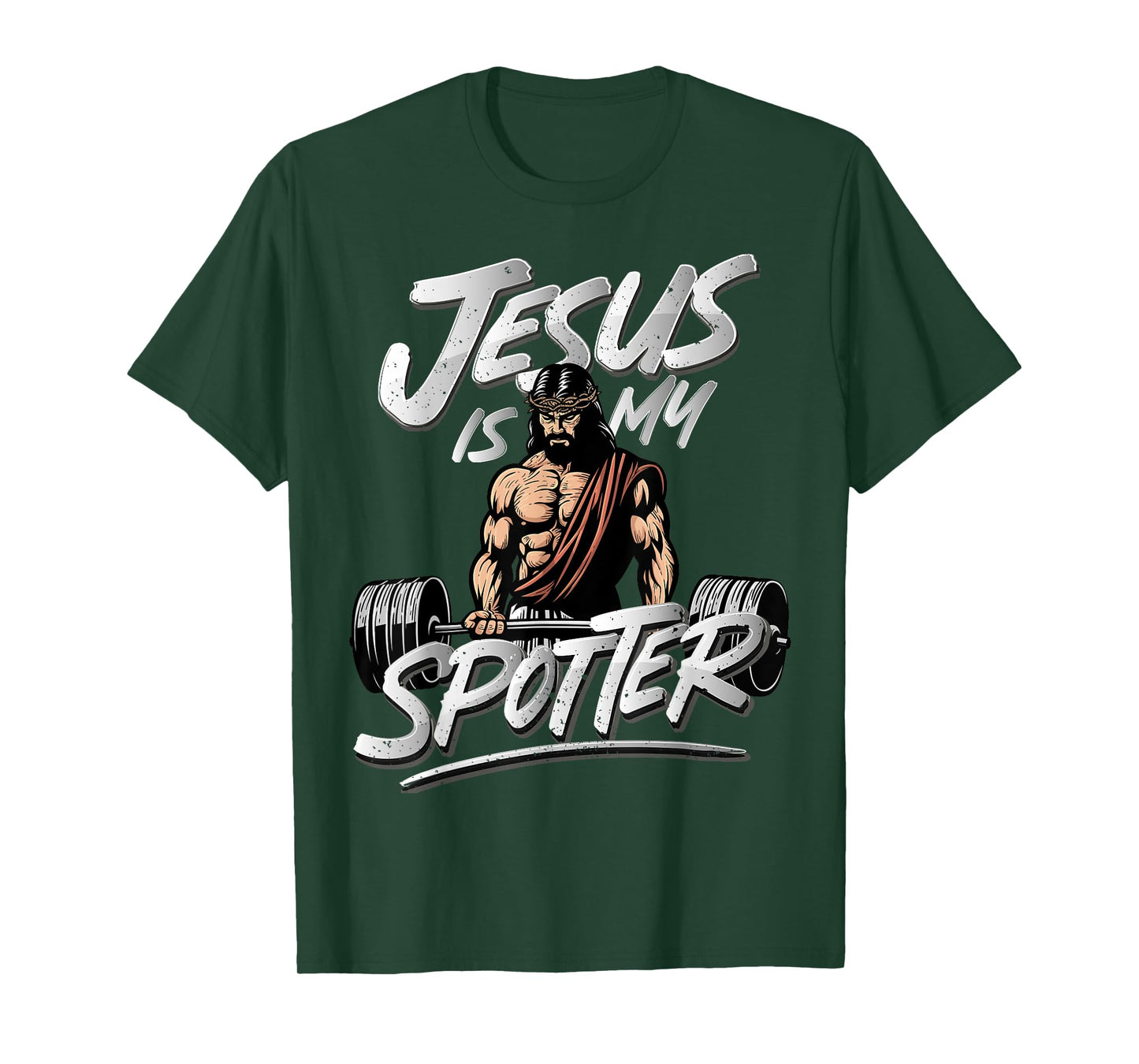 Jesus Is My Spotter - Epic Christian Gym T-Shirt