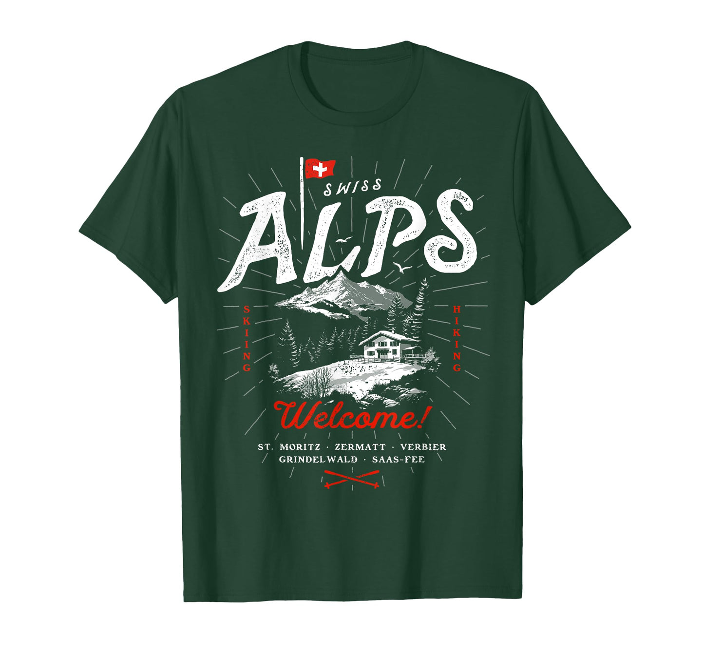 Swiss Alps Switzerland Travel Outfit Gift Souvenir T-Shirt