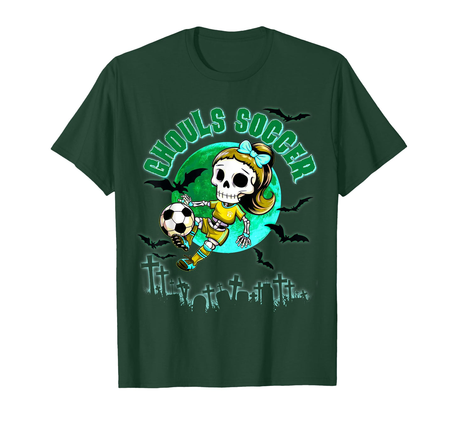 Soccer Ghoul Halloween for Girls & Teens October Spooky T-Shirt