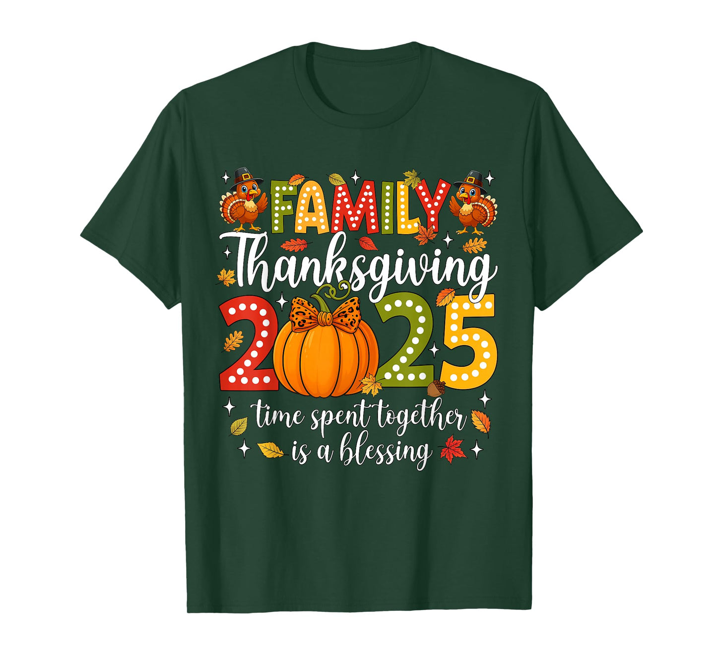 Family Thanksgiving 2025 Thanksgiving Crew Turkey Matching T-Shirt