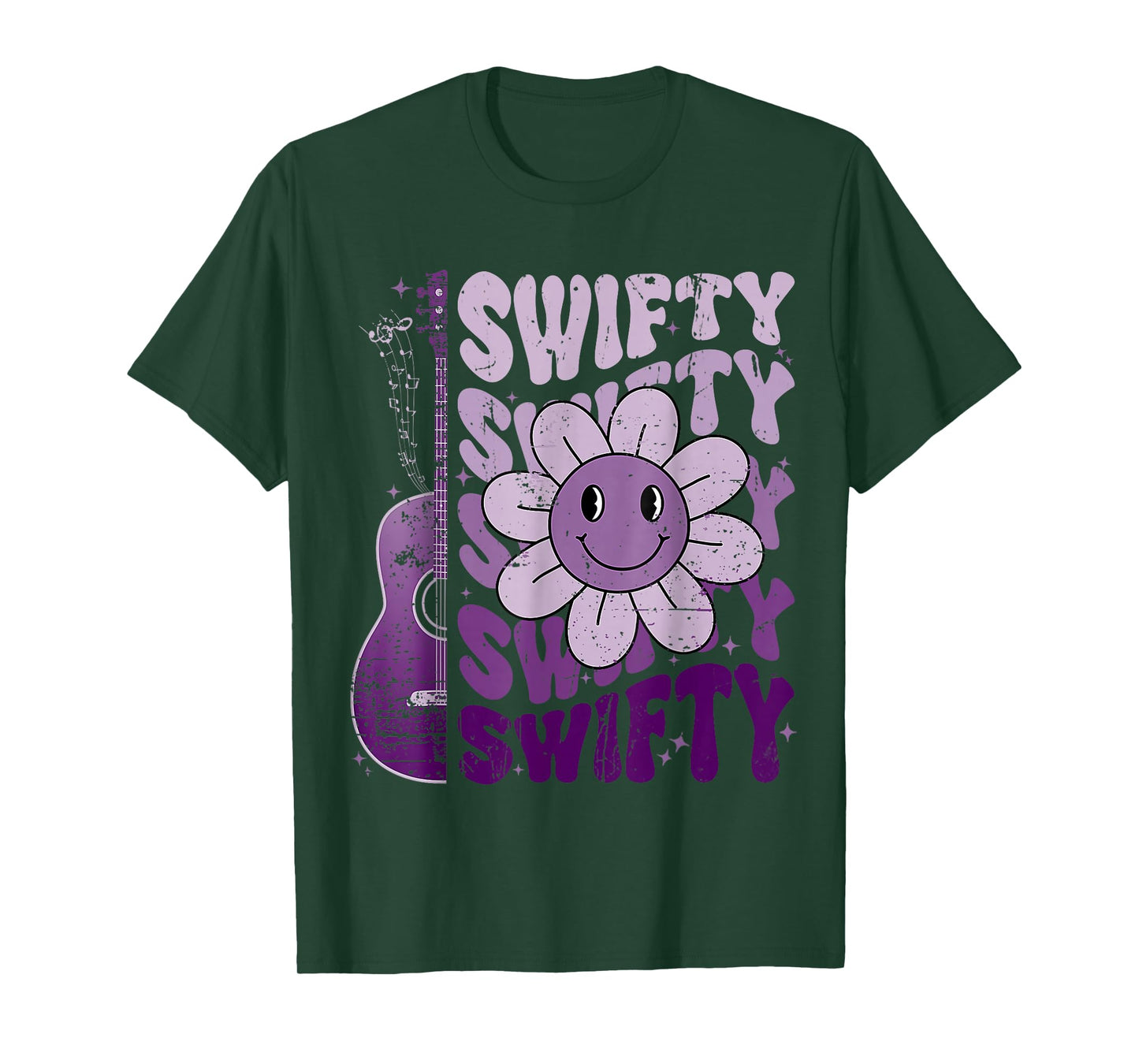 Retro-Swifty First Name Personalized Groovy Unisex T-Shirt, Black, Small, Short Sleeve, Cotton Blend, Polyester Blend, Crew Neck, Letter Print, Lightweight, All Seasons, Pull On, 1 Count