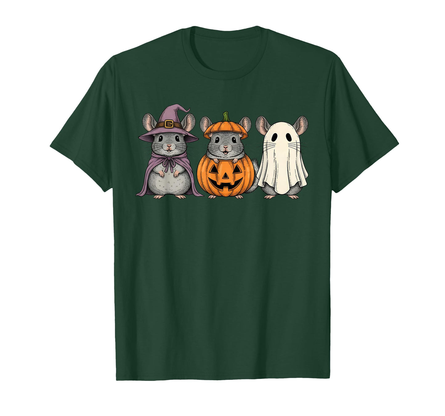 Spooky Ghost Chinchilla Lover Pumpkin Halloween T-Shirt