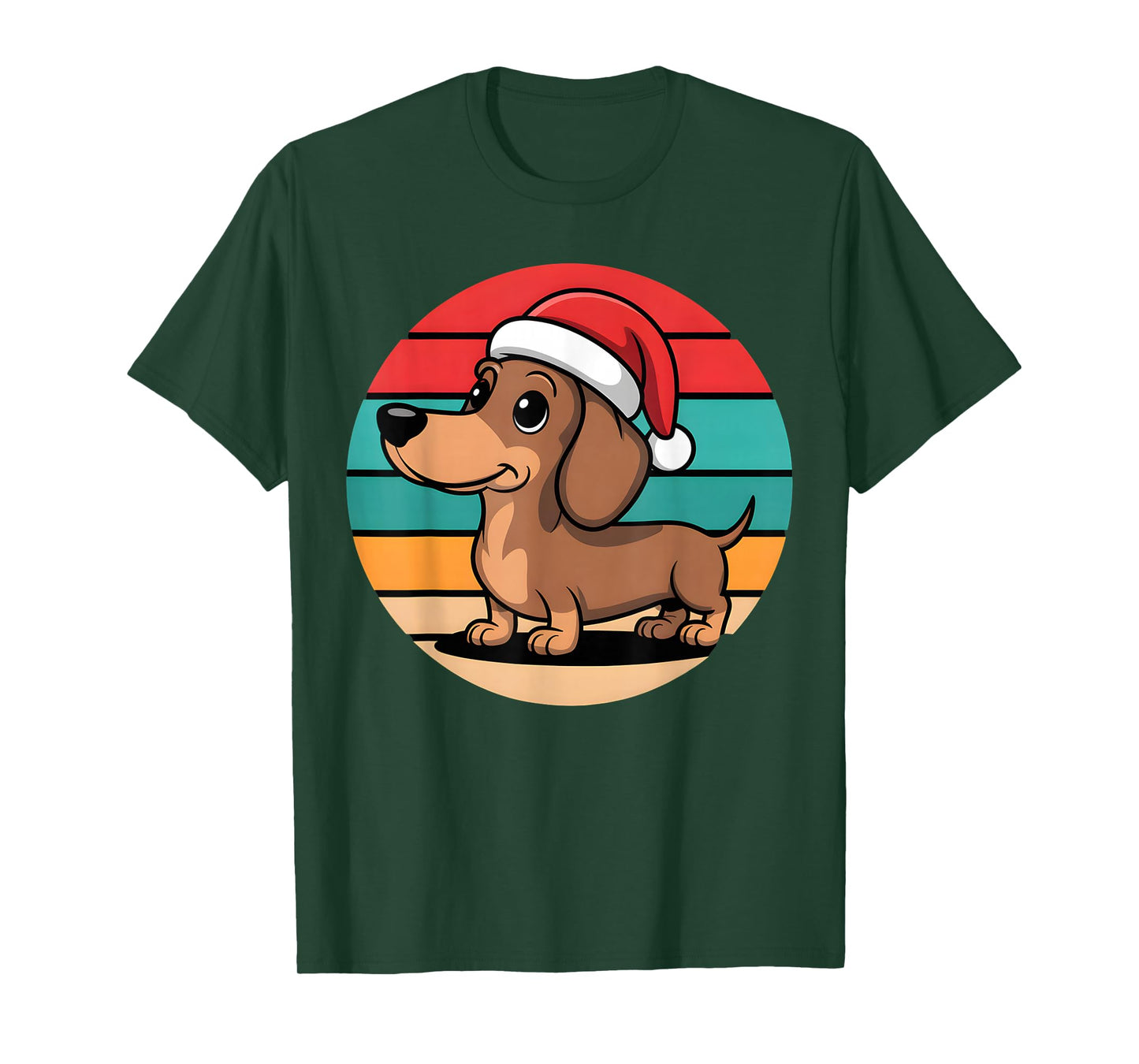 Funny Father Christmas Xmas Dachshund Dogs Party Costume T-Shirt