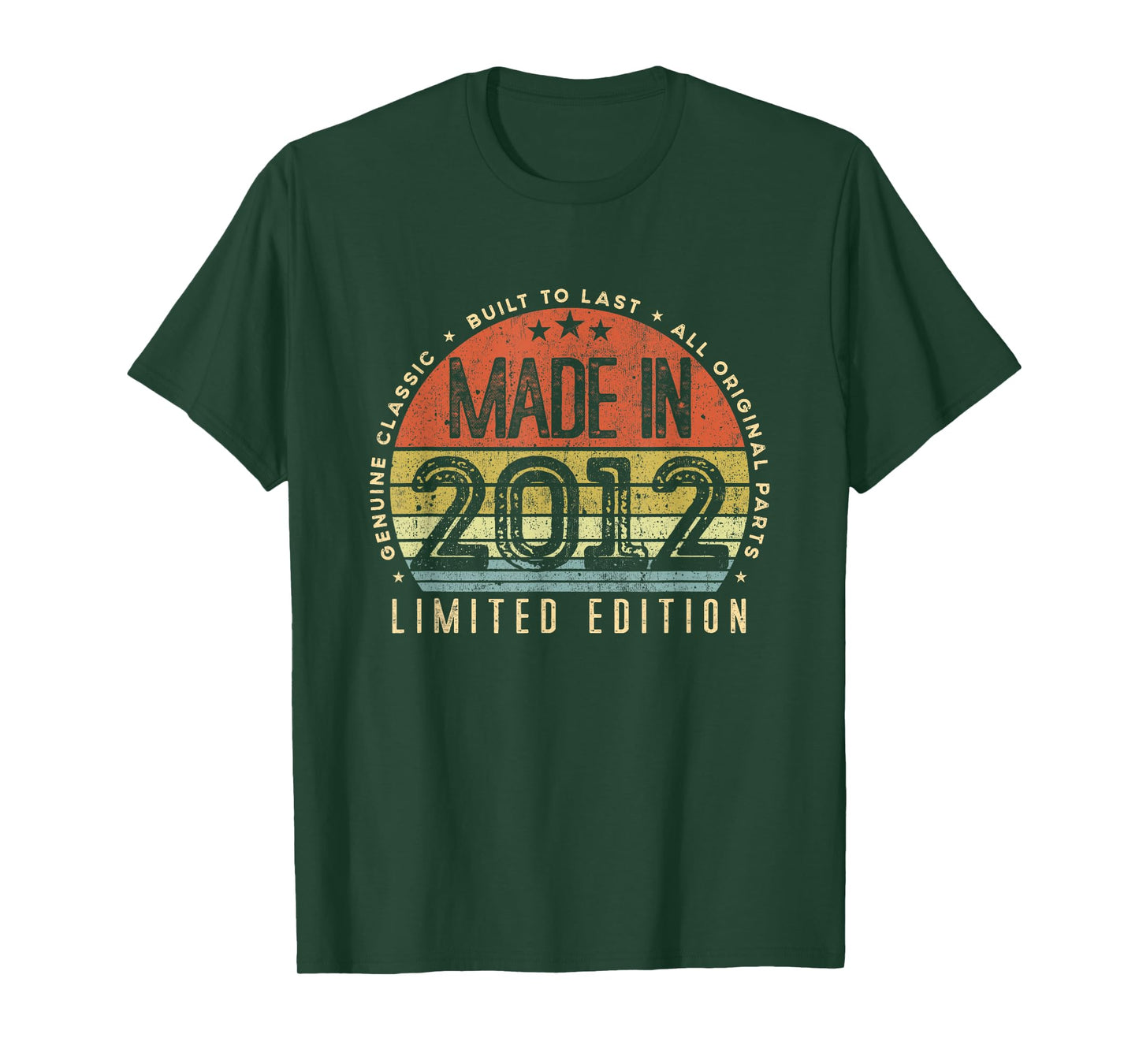 Vintage 2012 Limited Edition Retro Made in 2012 Men Women T-Shirt