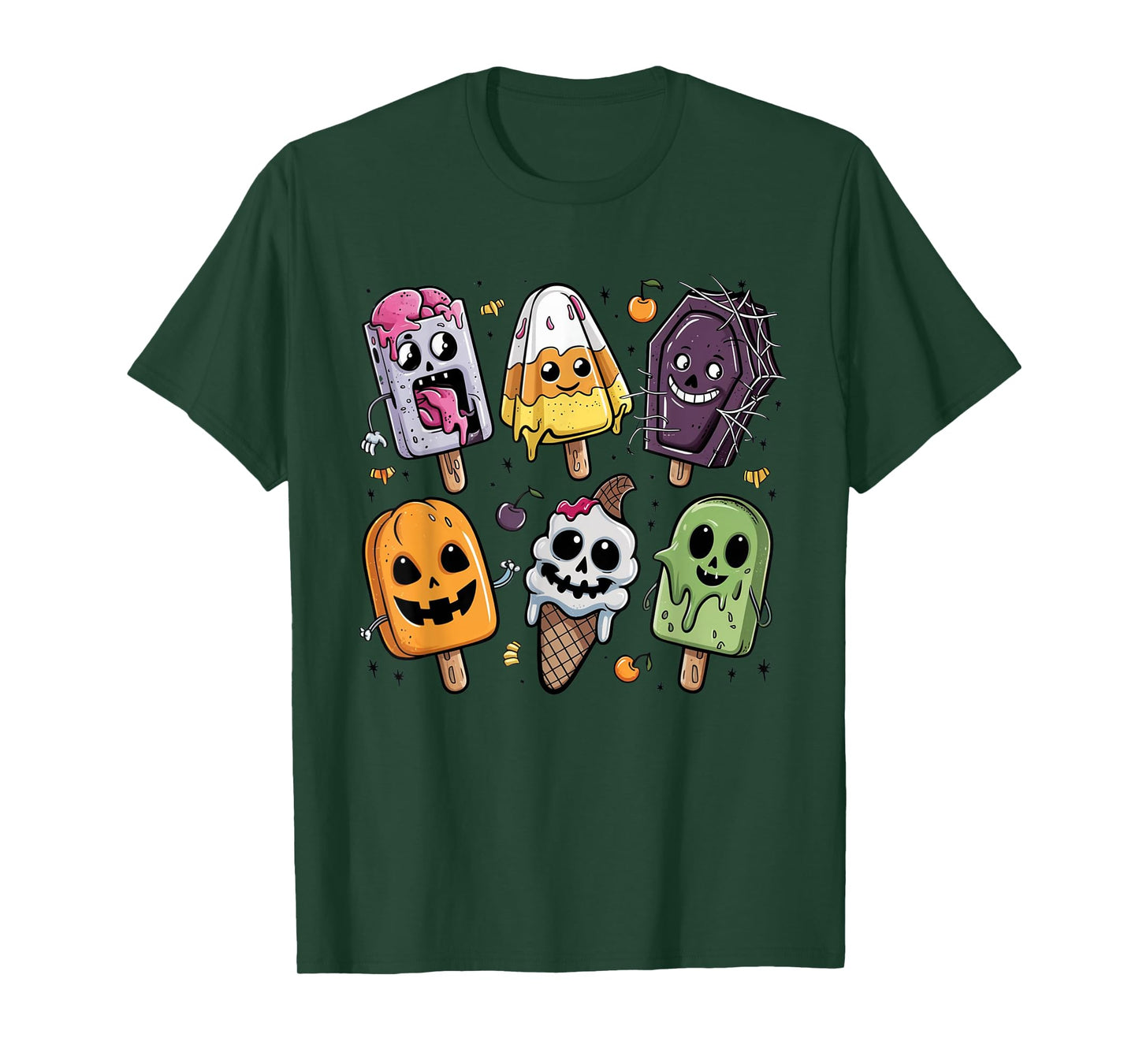 Funny Popsicle Summer Horror Halloween Ice Cream Summerween T-Shirt
