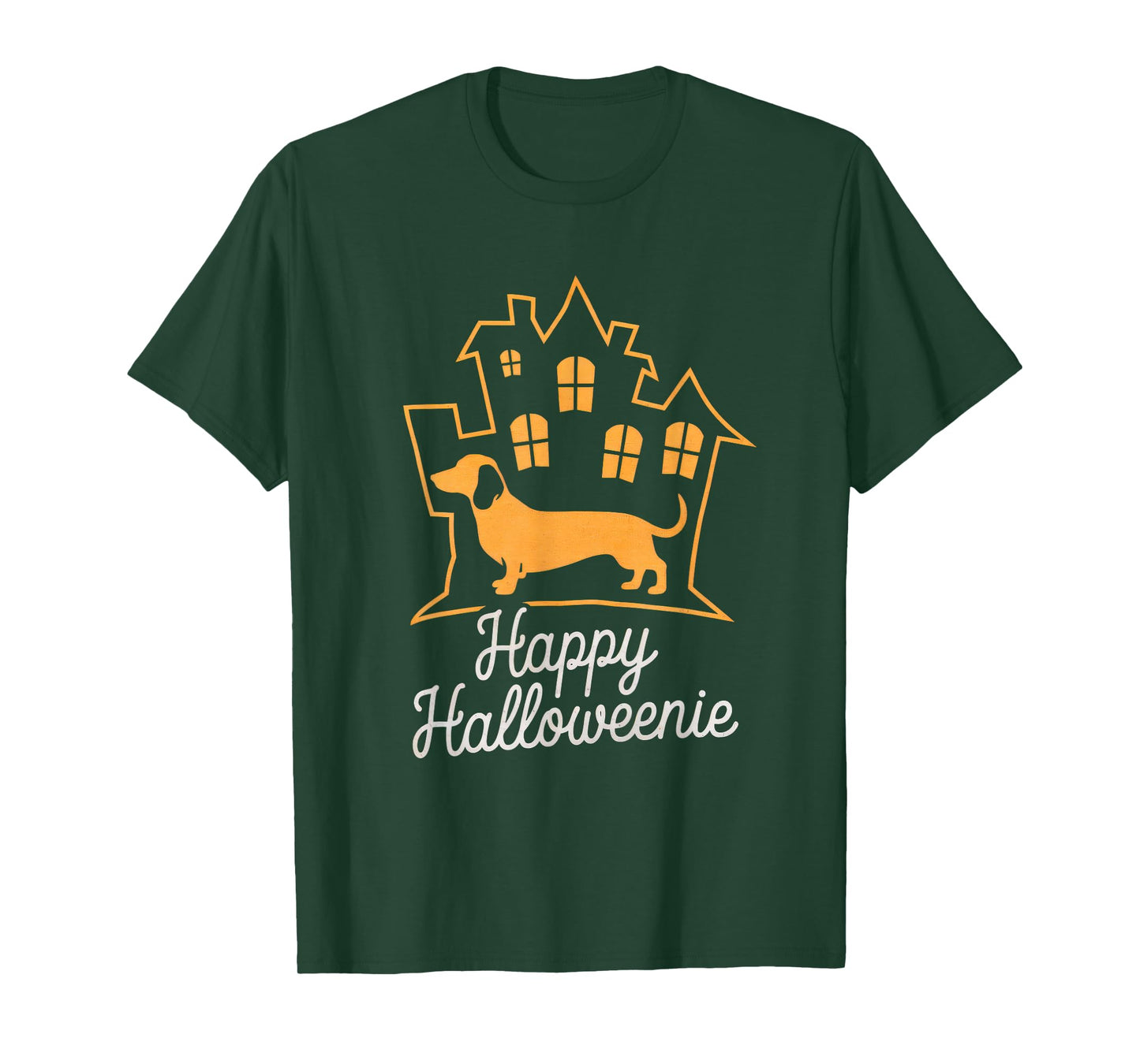 Happy Halloweenie Tshirt Women Men Wiener Monster Party T-Shirt