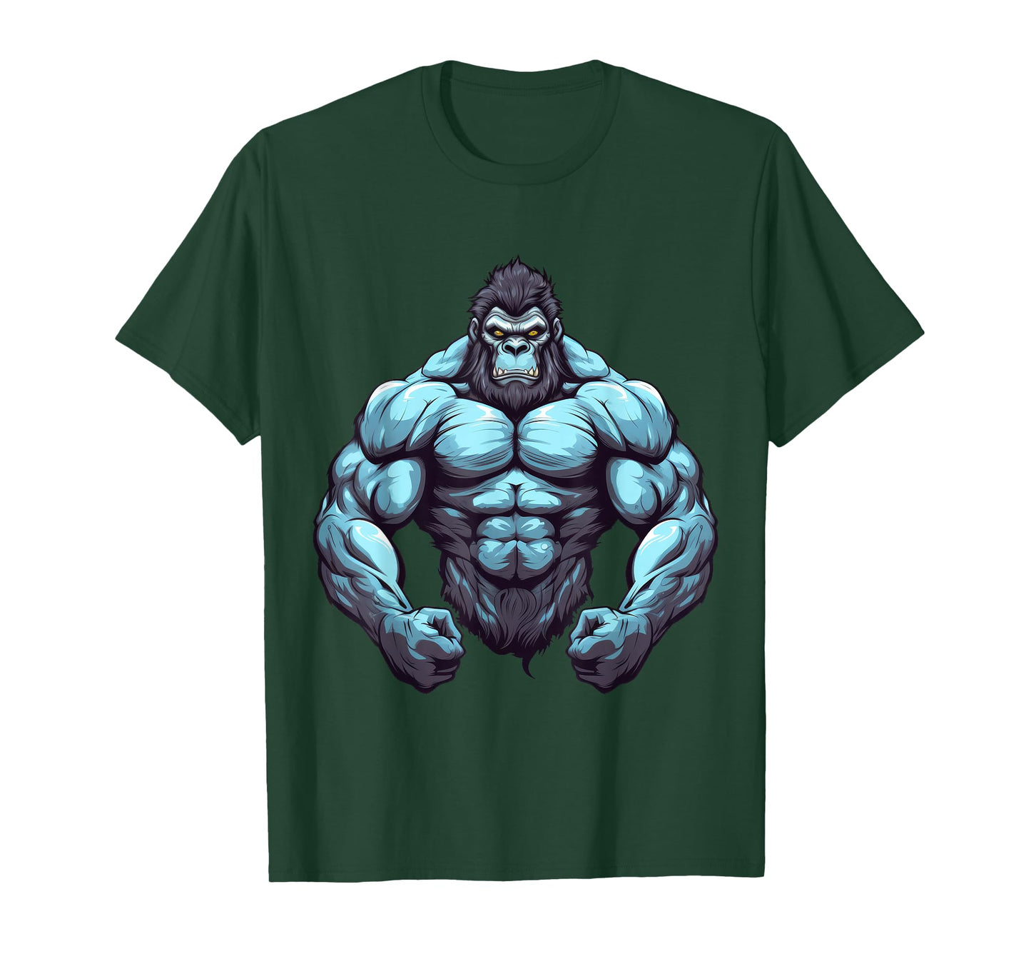 Gorilla Bodybuilder Muscular Body Gym Fitness Weightlifting T-Shirt