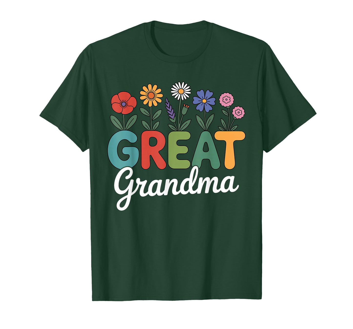 Cute Wildflowers Grandma Floral Mother's Day Great Grandma T-Shirt
