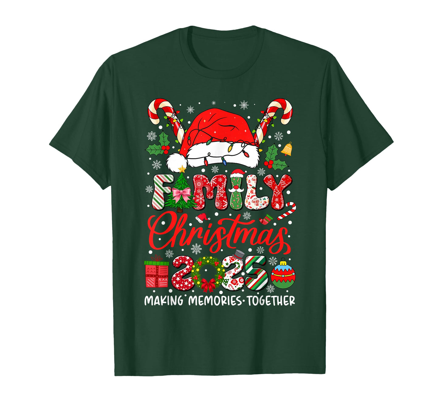 Family Christmas 2025 Matching Outfit Xmas Squad Santa T-Shirt