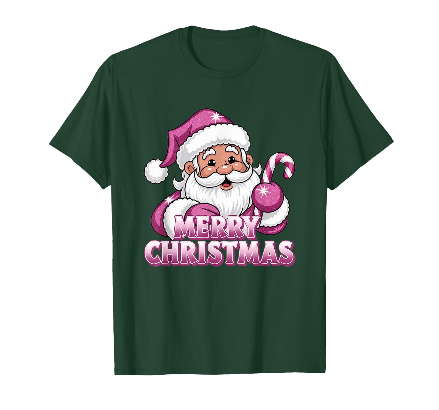 Merry Christmas Santa Candy Cane Fun T-Shirt