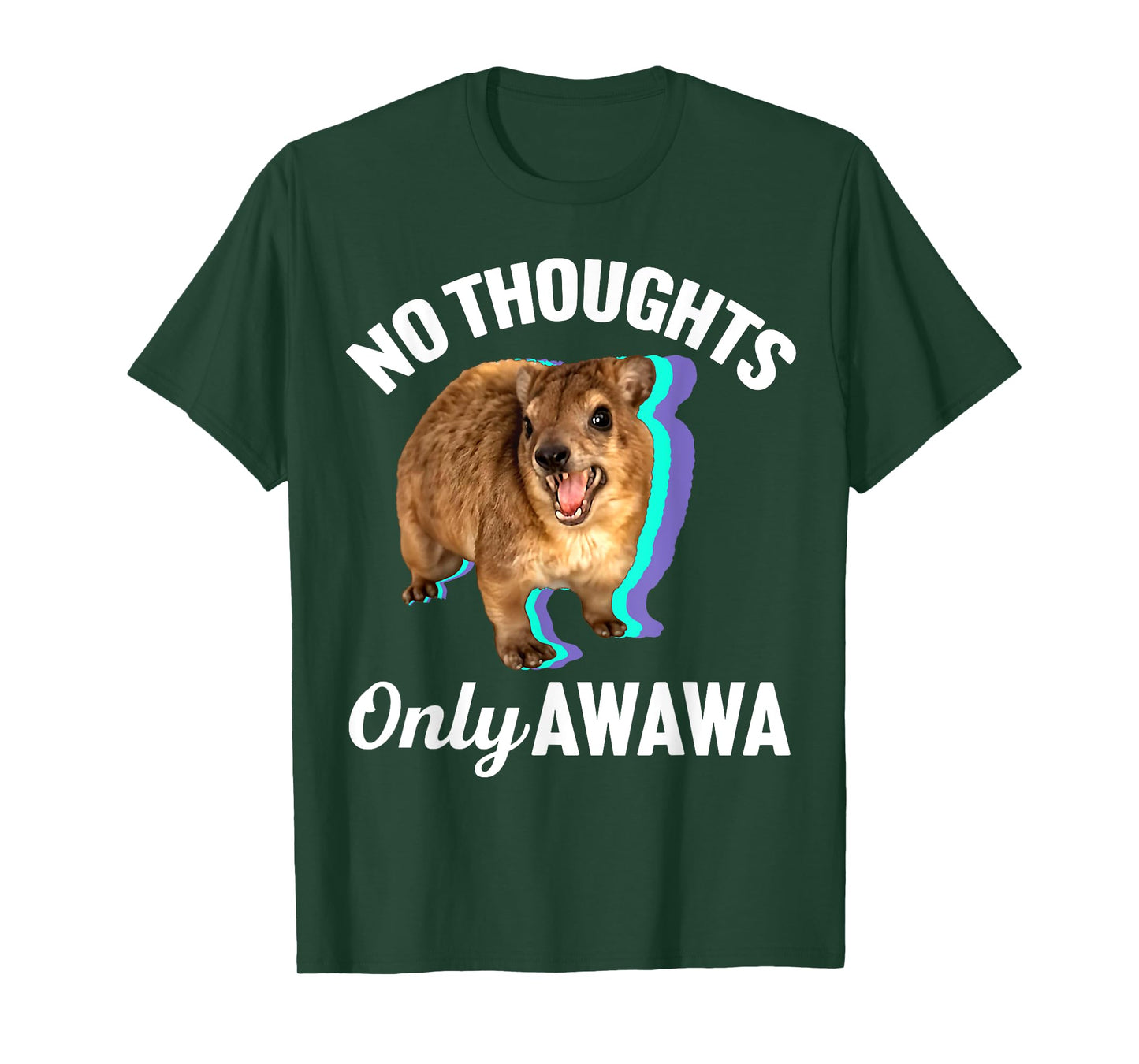 No Thoughts Only Awawa - Angry Screaming Hyrax Meme T-Shirt