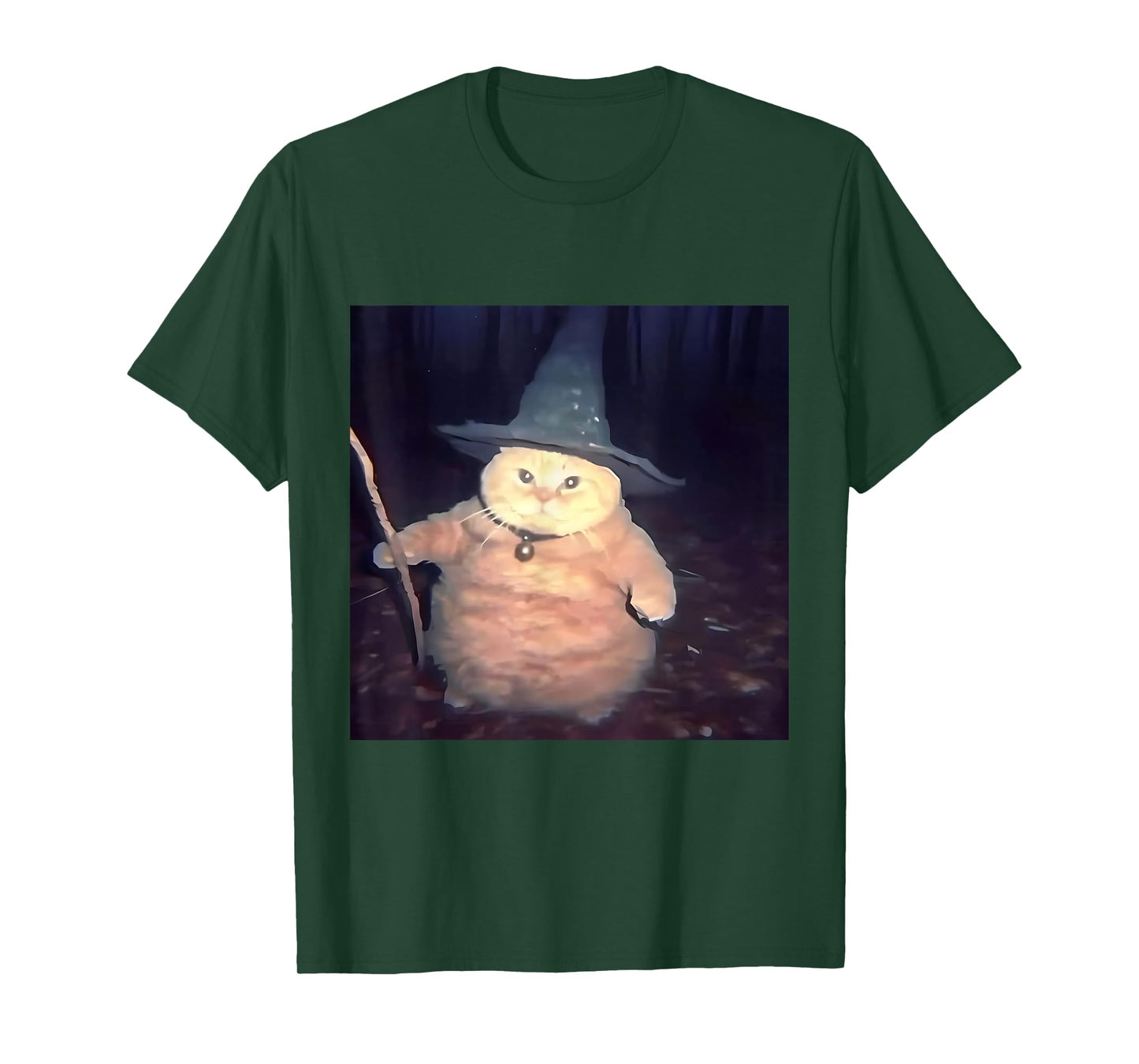 Cheeseball The Wizard Cat Vintage 90s Orange Cat Witch Cat T-Shirt