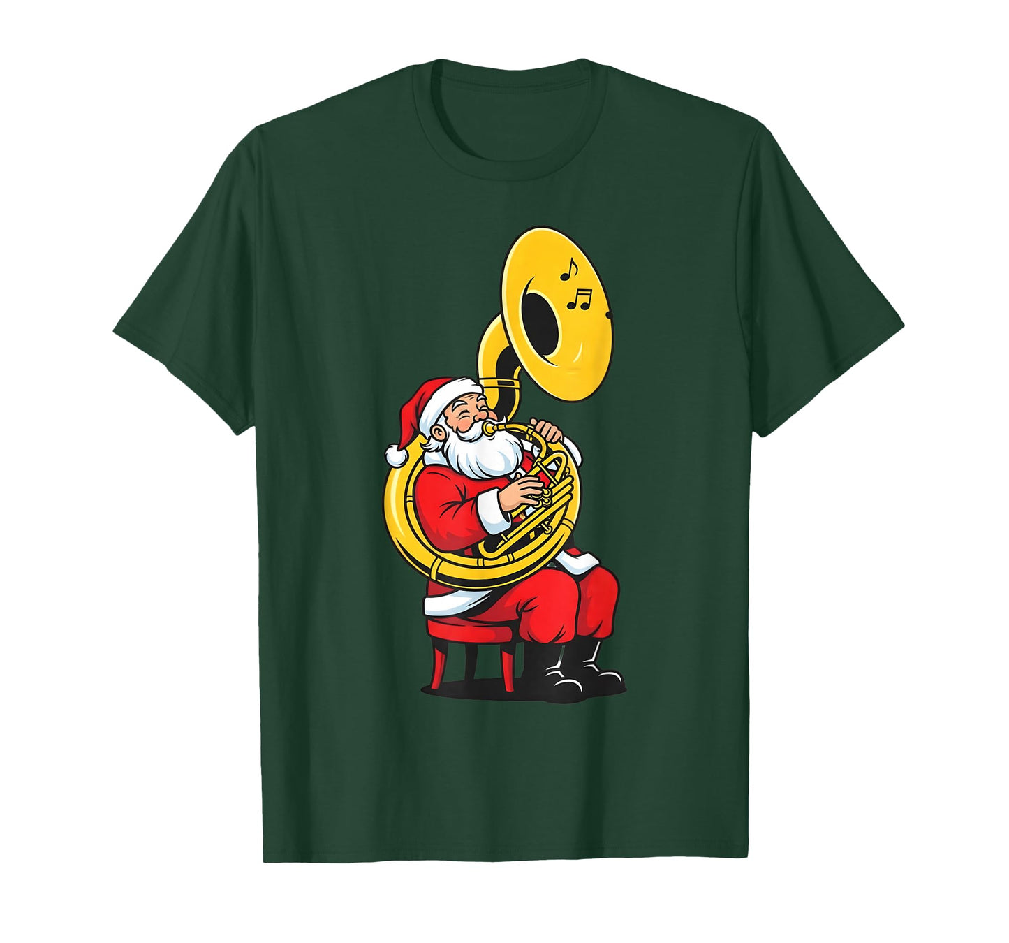 Sousaphone Christmas Musician Santa Xmas Boys Women Men T-Shirt