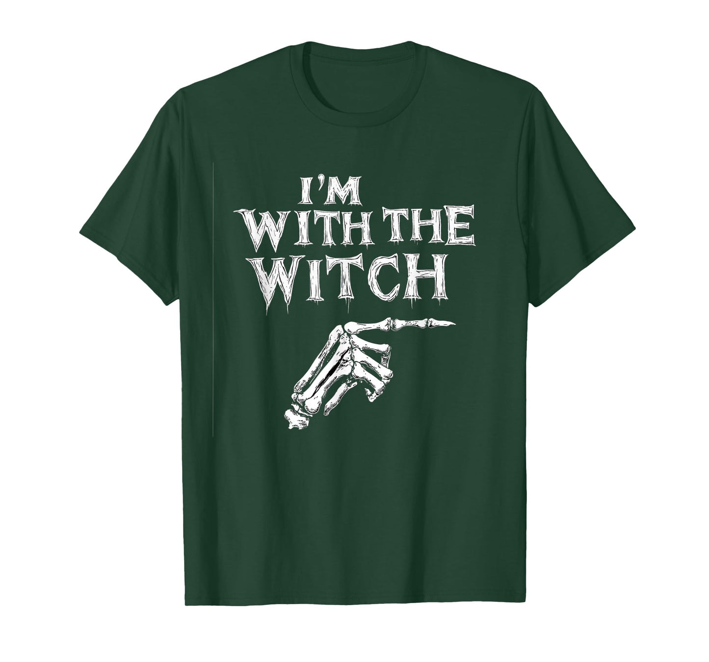I'm with The Witch Funny Halloween His and Her Gifts T-Shirt