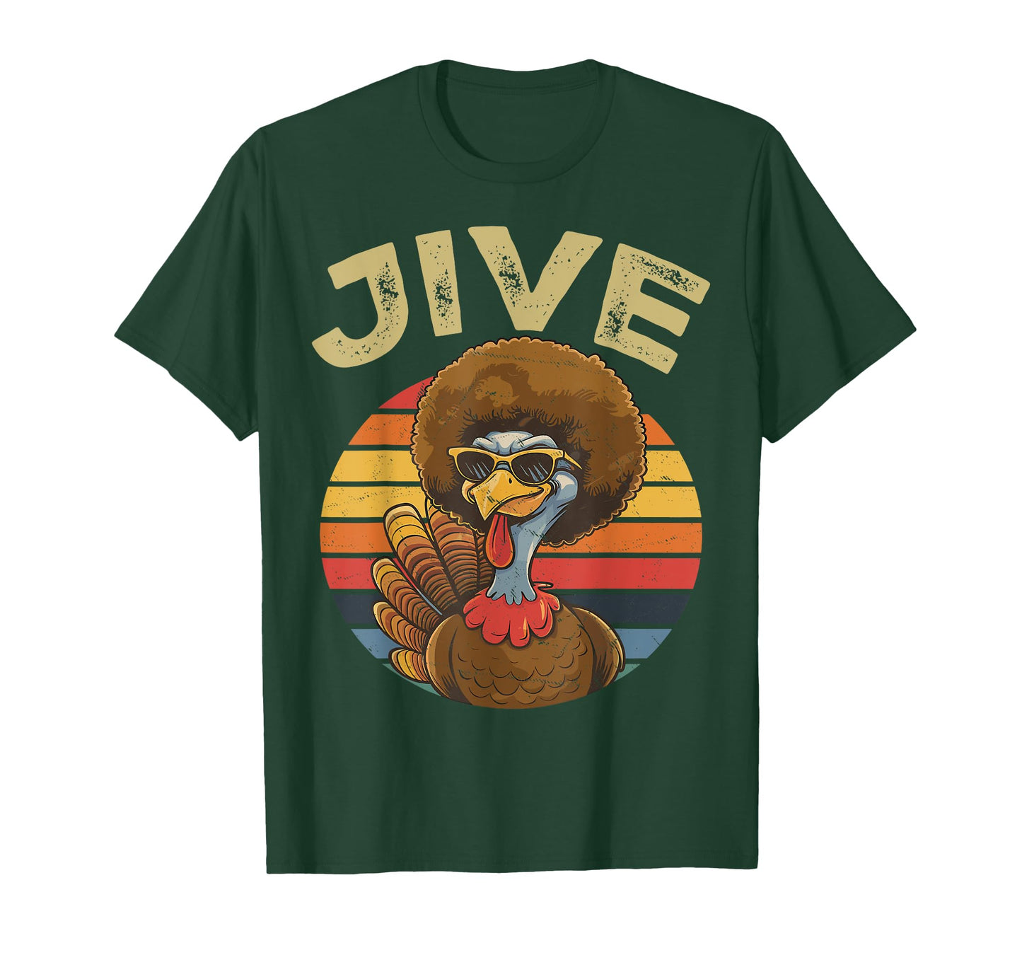 Jive Thanksgiving Turkey Day Funny Face Vintage Retro Style T-Shirt