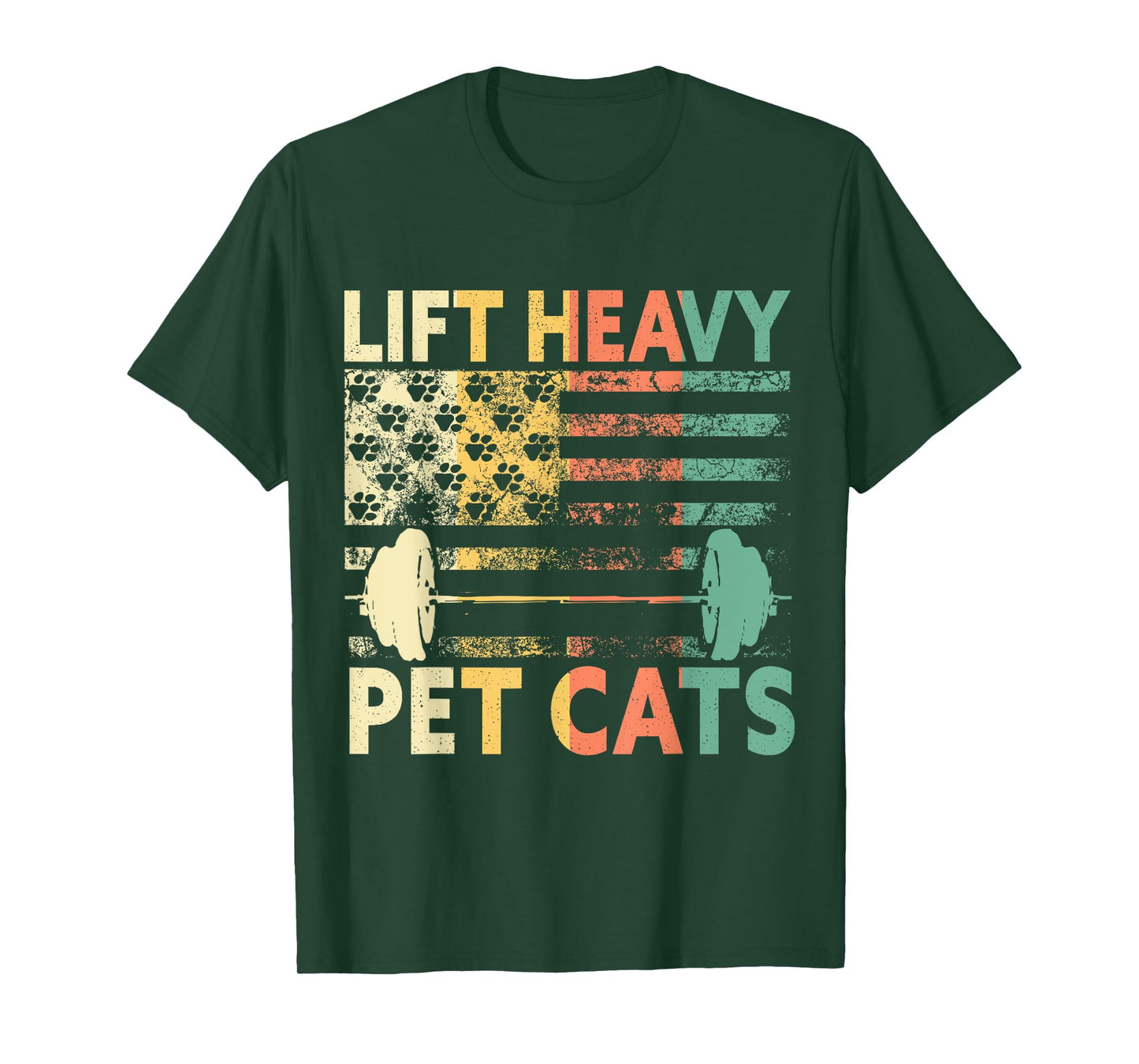 Lift Heavy Pet Cats Weightlifting Cat Owner Weightlifter T-Shirt