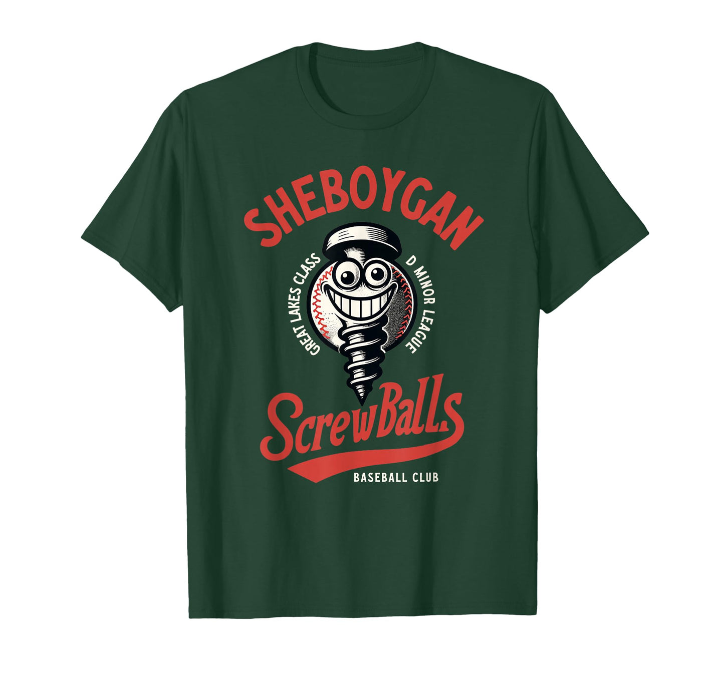 Sheboygan Screwballs Retro Minor League Baseball Team T-Shirt