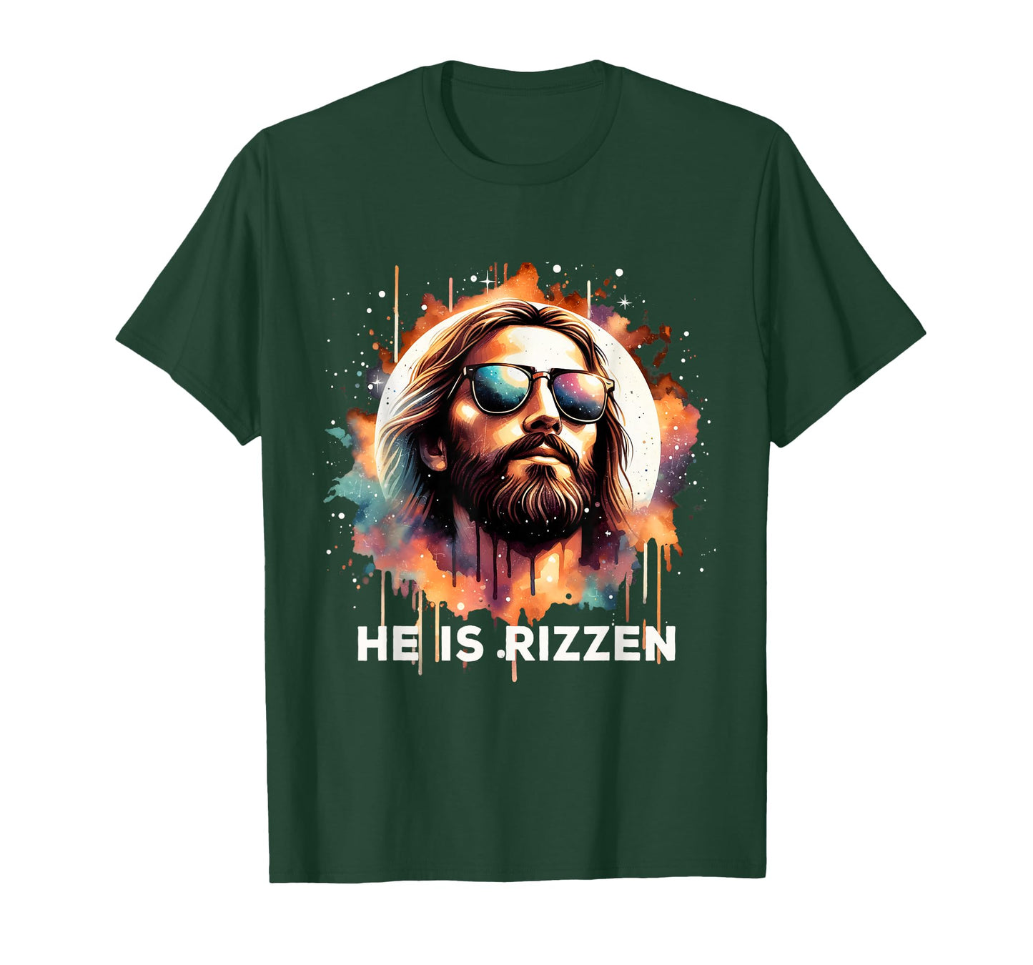 He Is Rizzen Christian Jesus Is Rizzen Retro Jesus Christian T-Shirt
