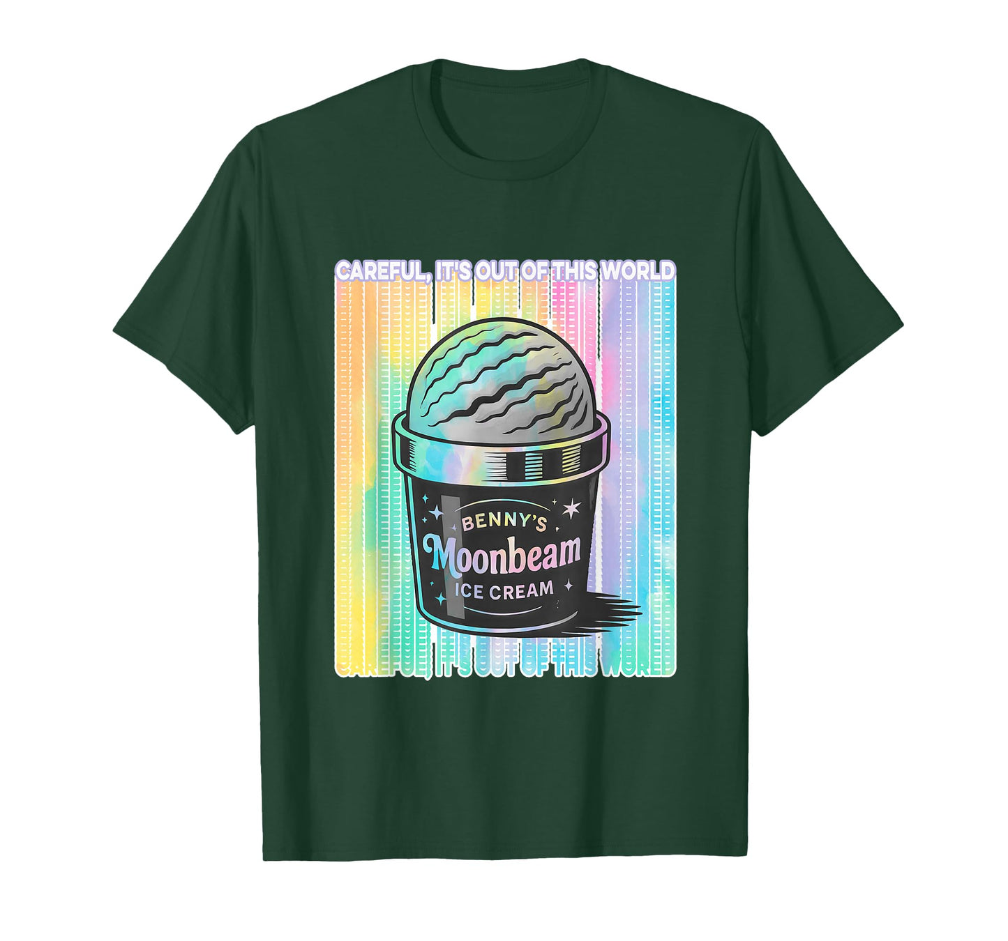 Vintage Moonbeam Ice Cream Truck Retro Double Scoop Popsicle T-Shirt