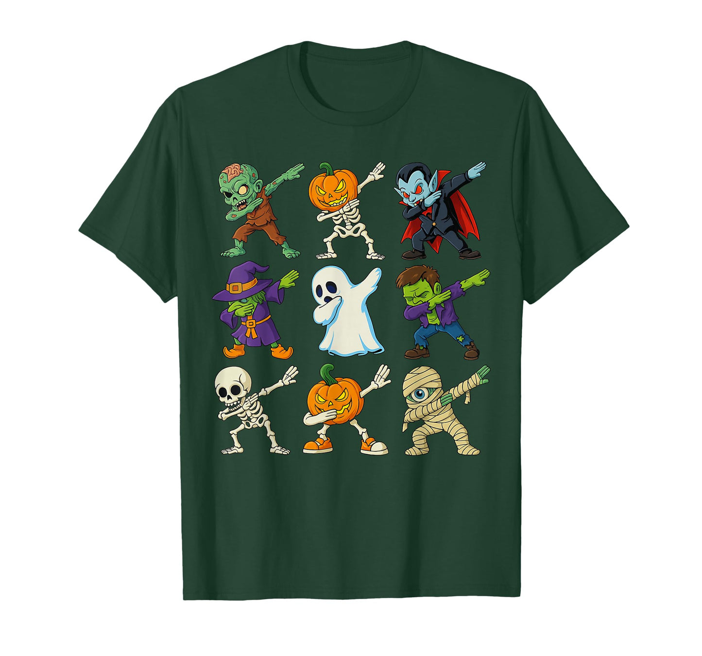 Dabbing Halloween Boys Skeleton Zombie Scary Pumpkin Mummy T-Shirt