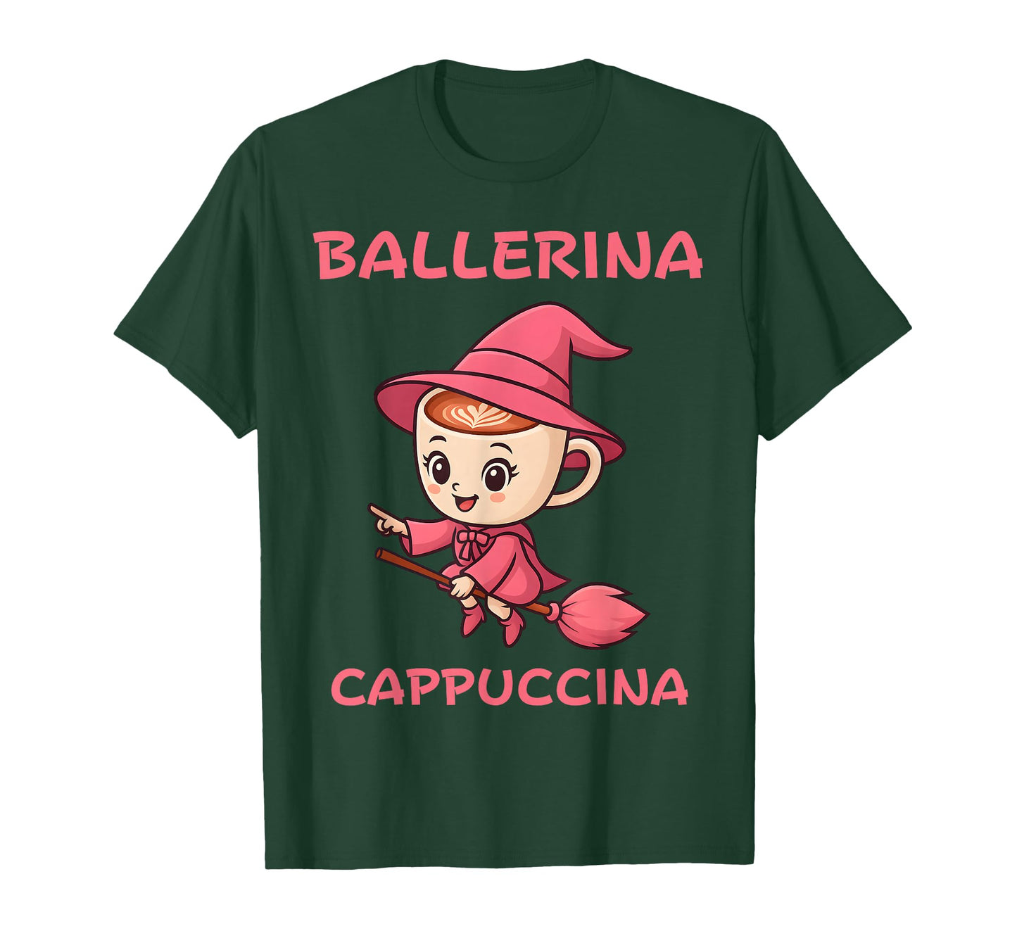 Ballerina Cappuccino Italian Brainrot Meme Witch Kids Girls T-Shirt