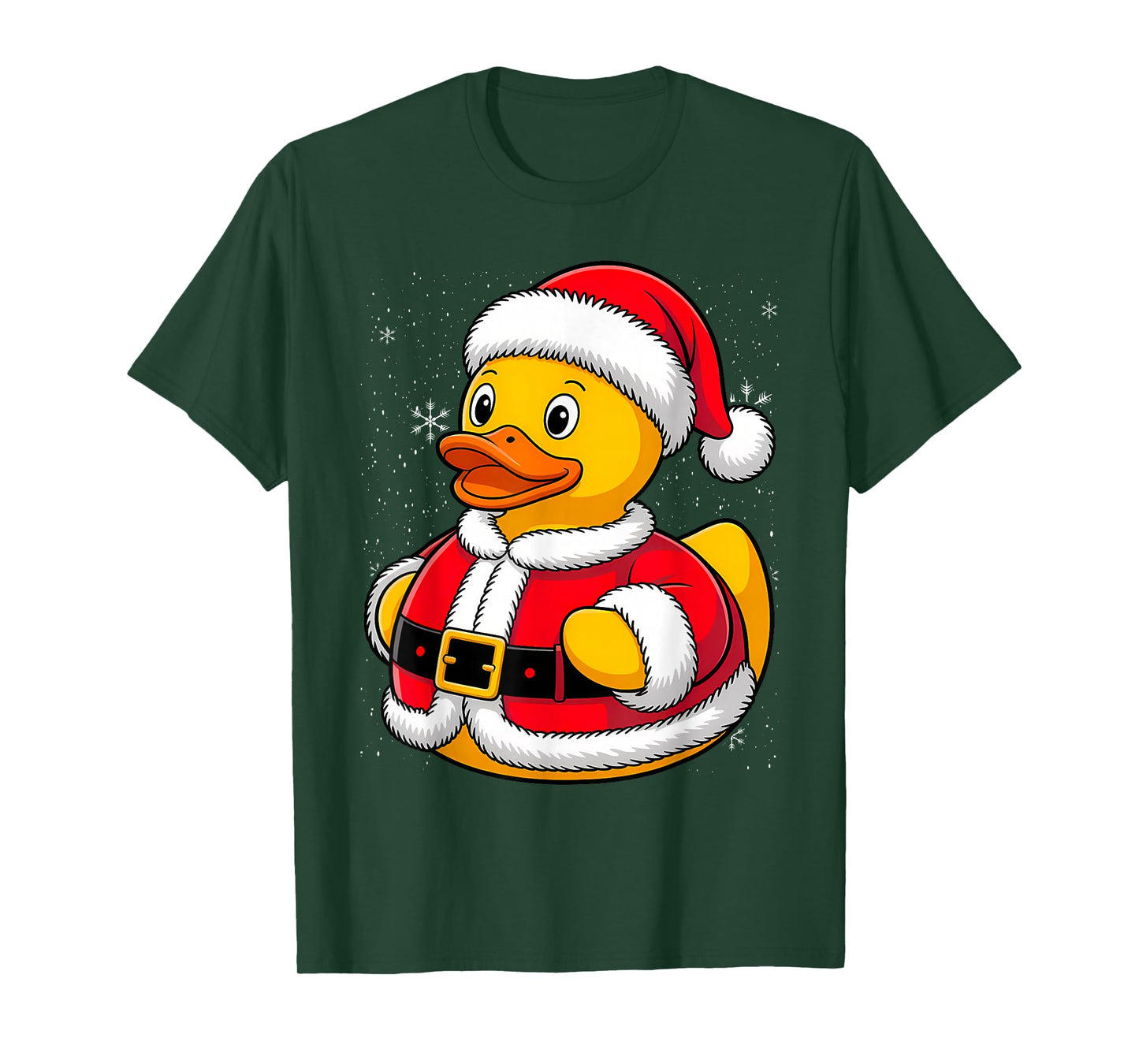 Rubber Duck Lover Christmas Santa Hat Funny Ducky T-Shirt