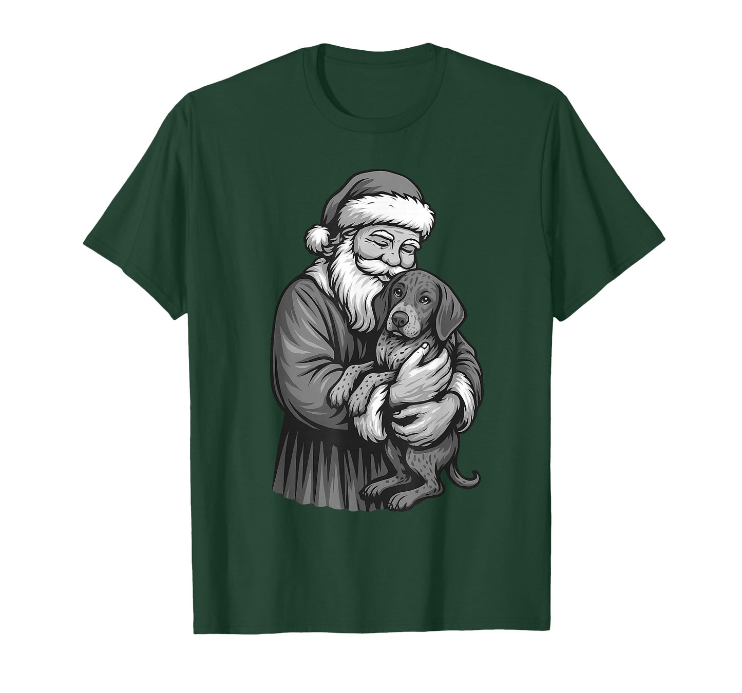 German Shorthaired Pointer Santa Claus Christmas Dog Lover T-Shirt