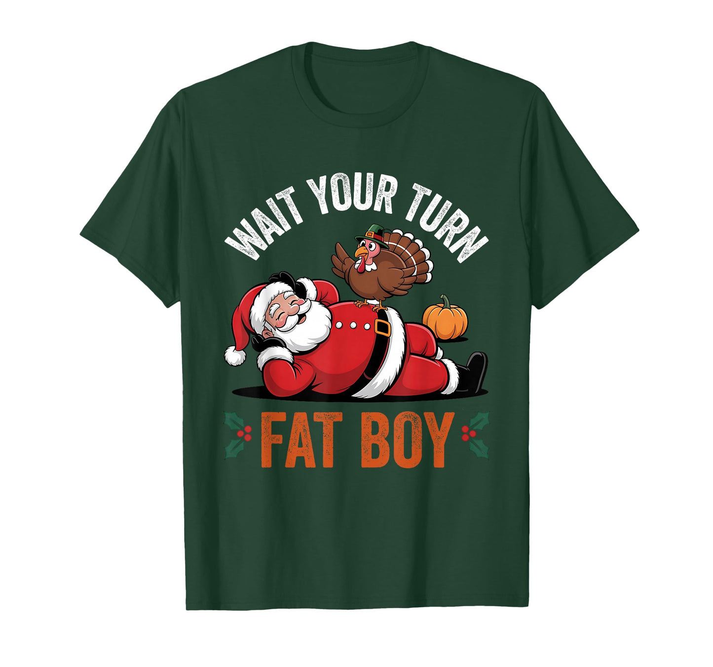 Funny Thanksgiving Christmas Turkey vs Santa for Men Women T-Shirt