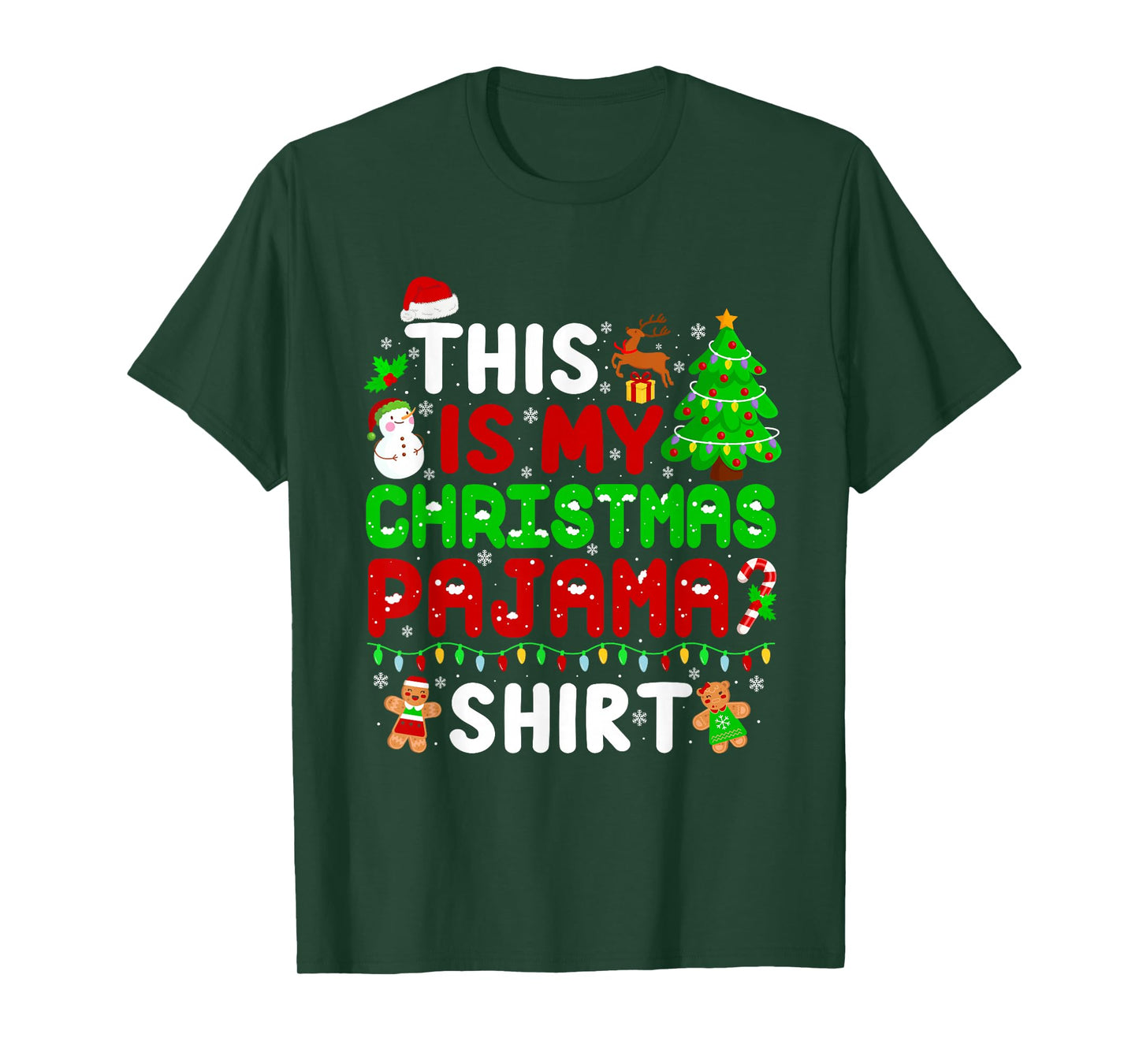 This is My Christmas Pajama Funny Christmas Family Xmas T-Shirt