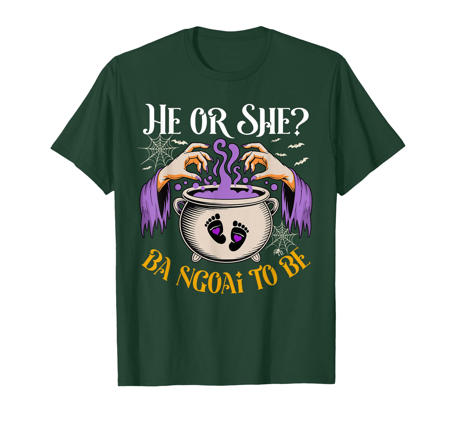 He Or She Ba Ngoai to Be Baby Reveal Halloween Costume T-Shirt